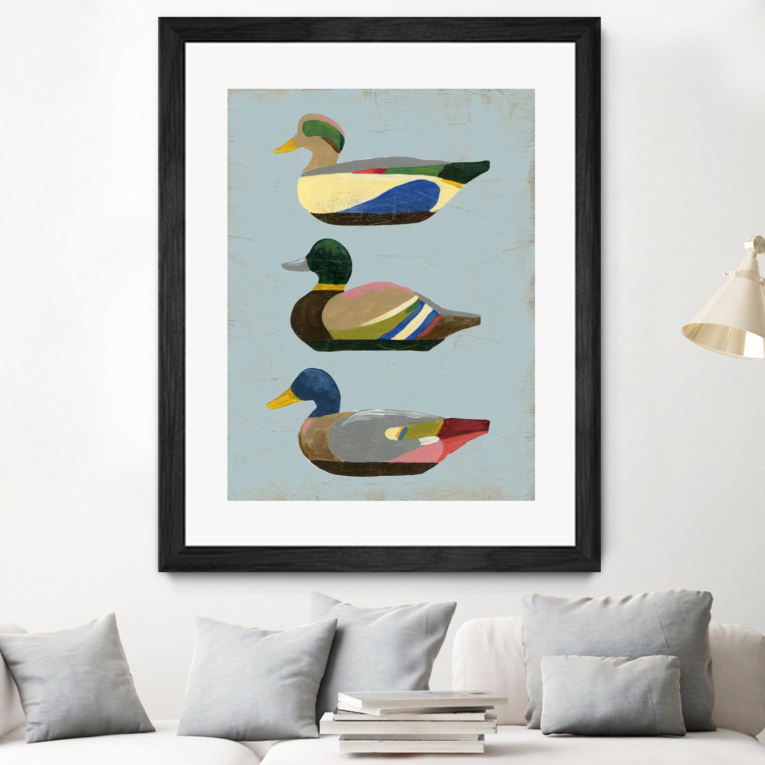 Decoy Ducks II by June Erica Vess on GIANT ART - animals nature birds