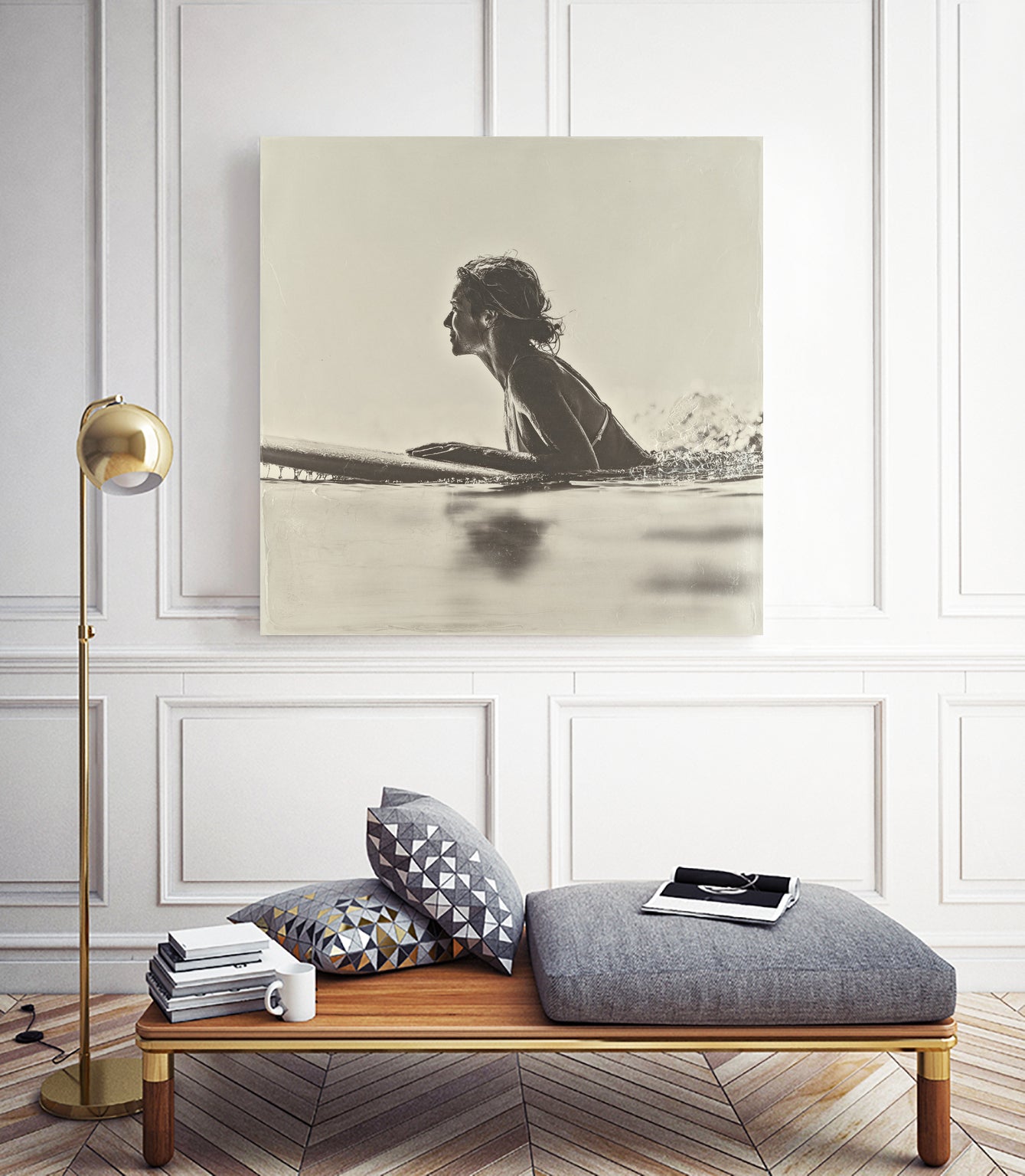 Malibu Paddleout I by Walker Noble on GIANT ART - sports watersports