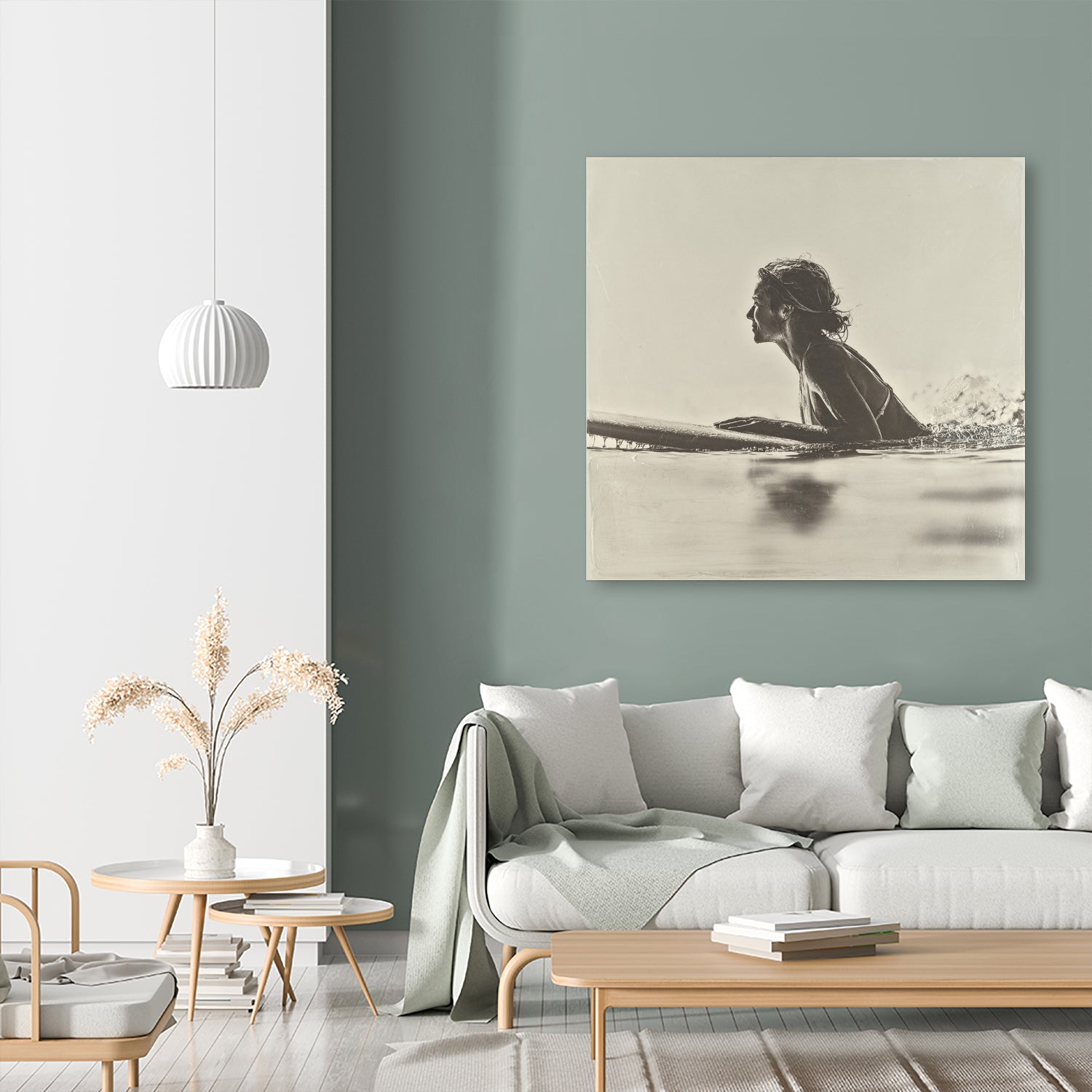 Malibu Paddleout I by Walker Noble on GIANT ART - sports watersports