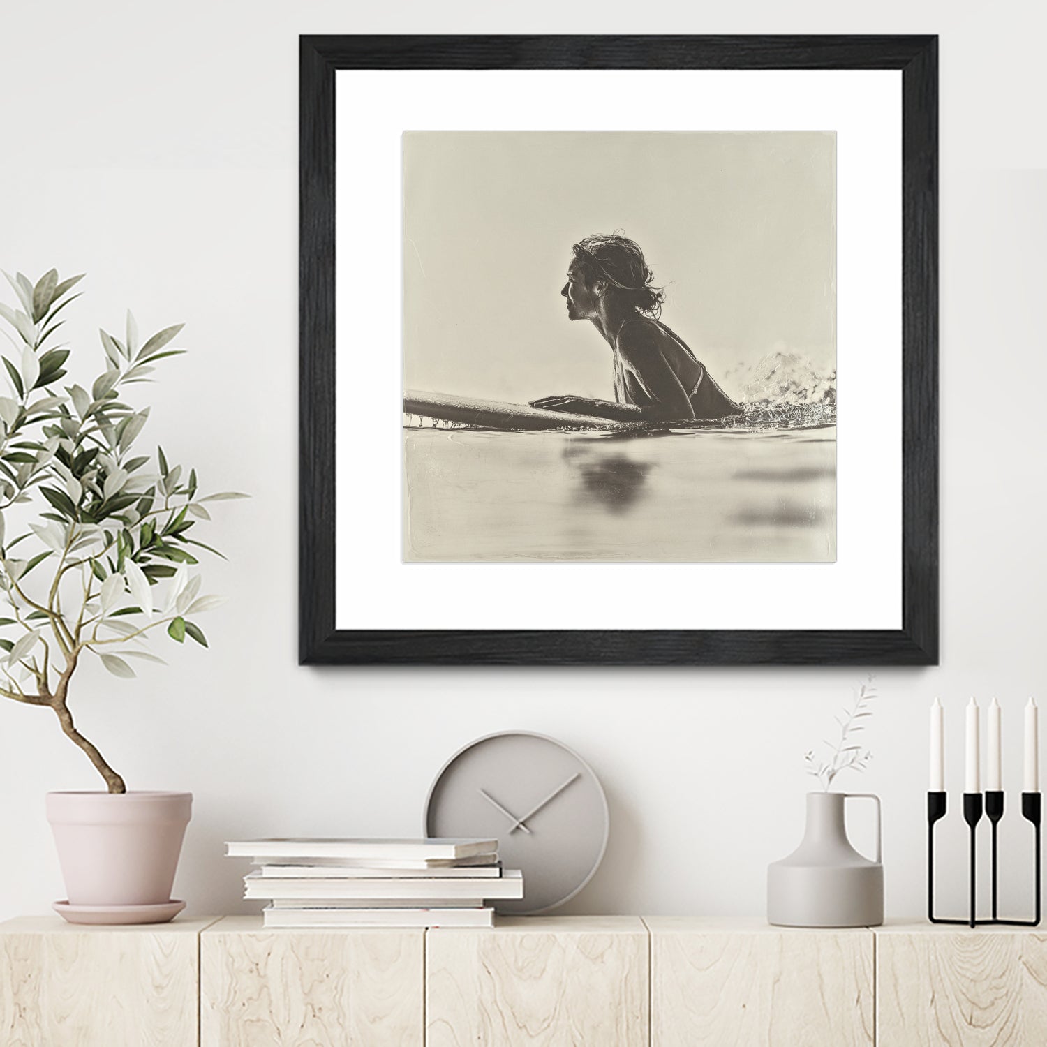 Malibu Paddleout I by Walker Noble on GIANT ART - sports watersports