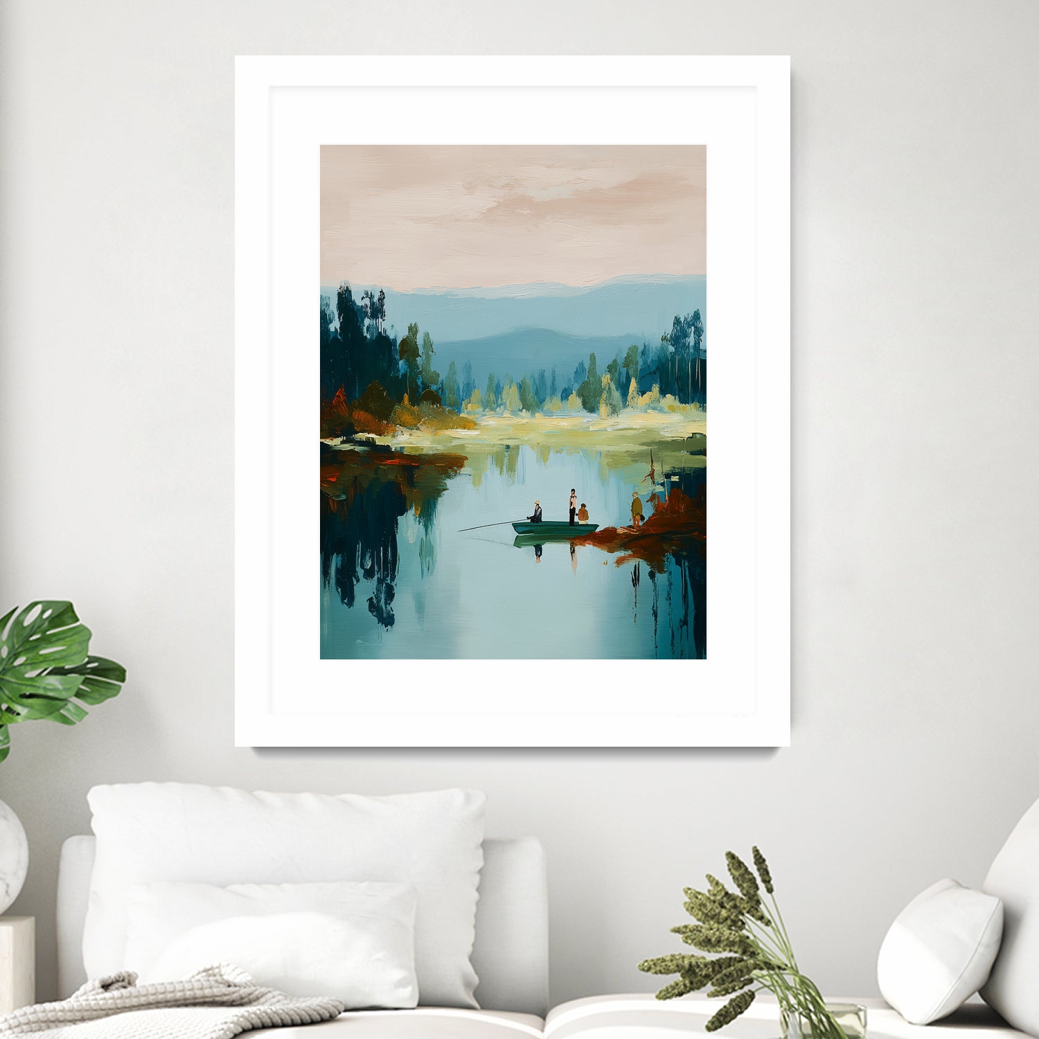 Morning on The Lake I by Paula Freeman on GIANT ART - landscapes seascapes lakes rivers