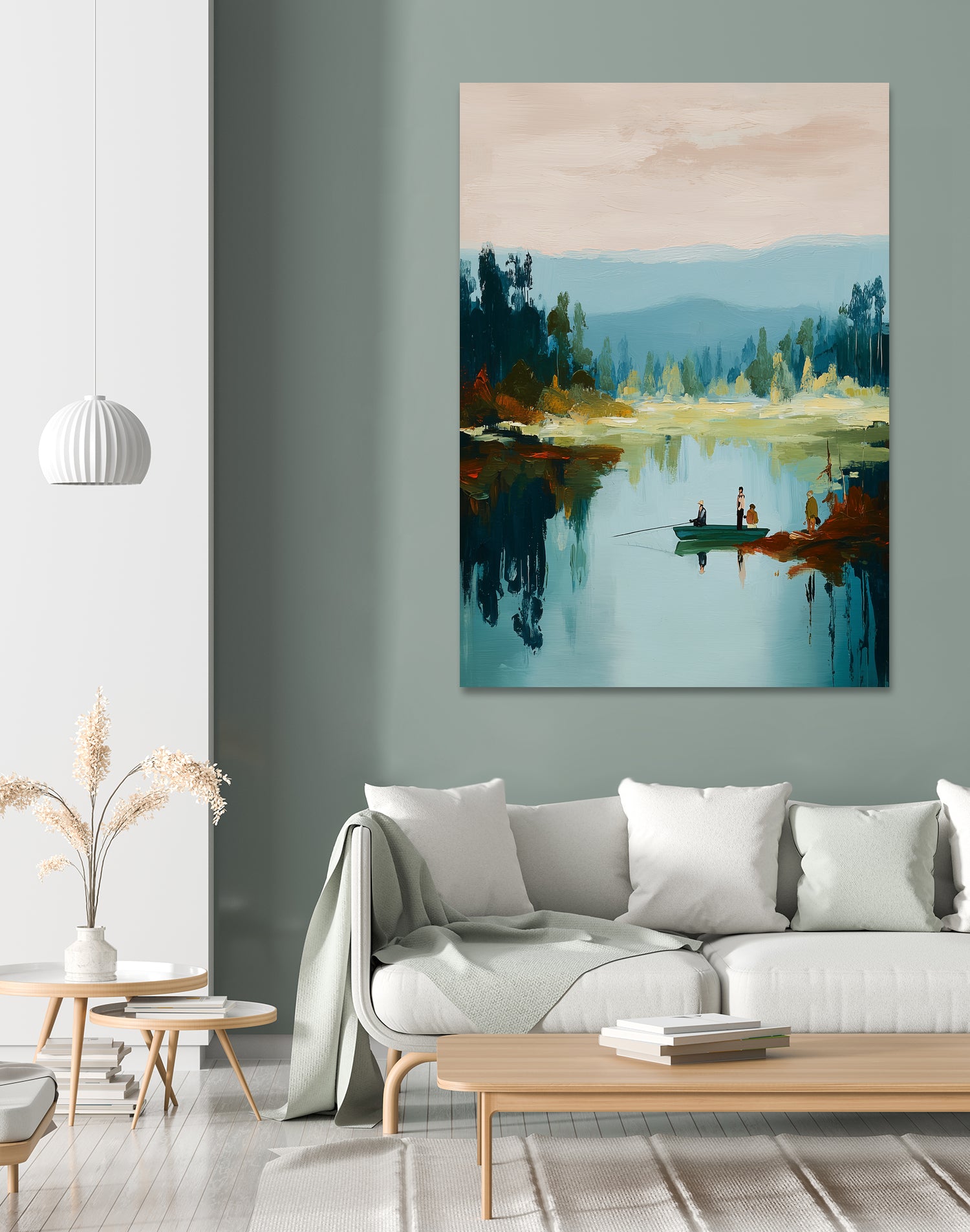 Morning on The Lake I by Paula Freeman on GIANT ART - landscapes seascapes lakes rivers