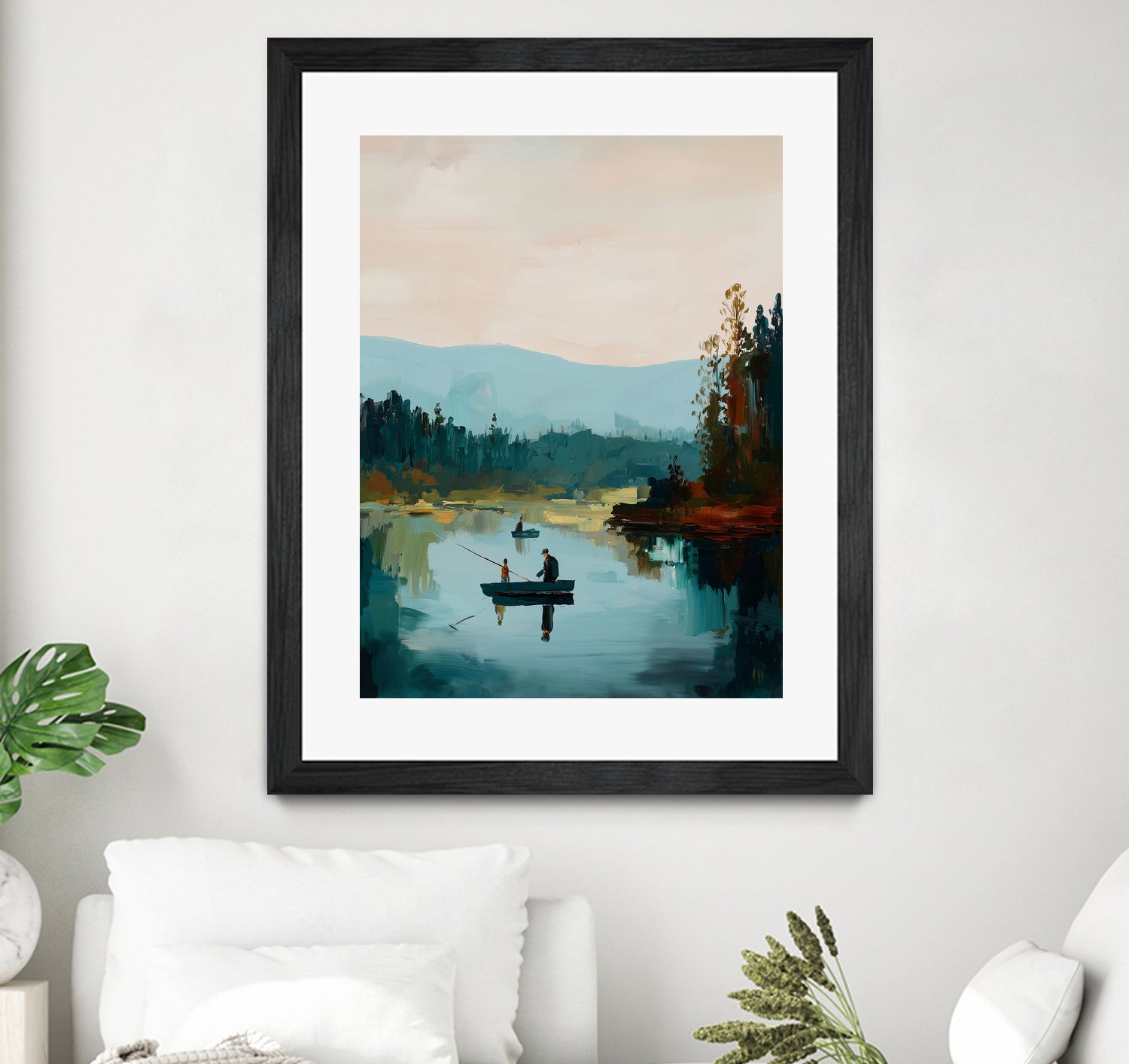Morning on The Lake II by Paula Freeman on GIANT ART - landscapes seascapes lakes rivers