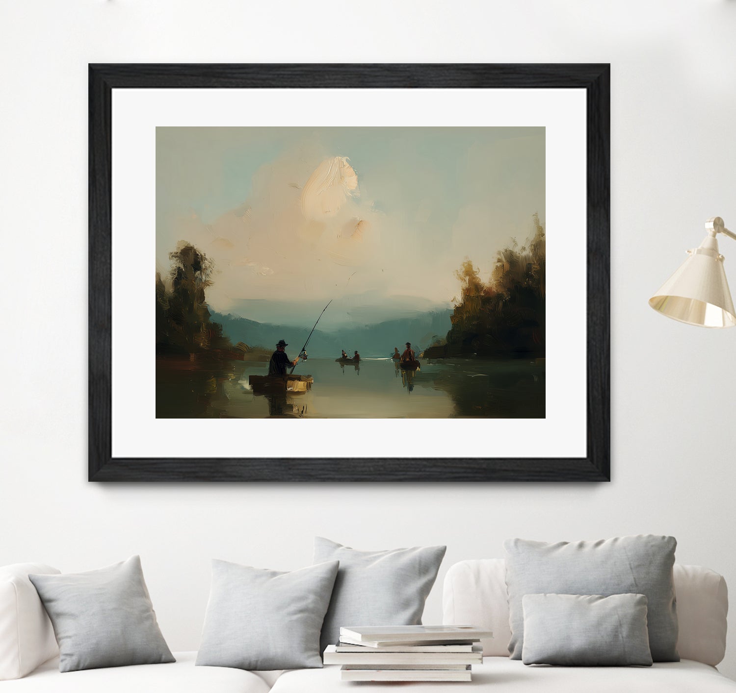 Twilight Catch I by Paula Freeman on GIANT ART - sports fishing