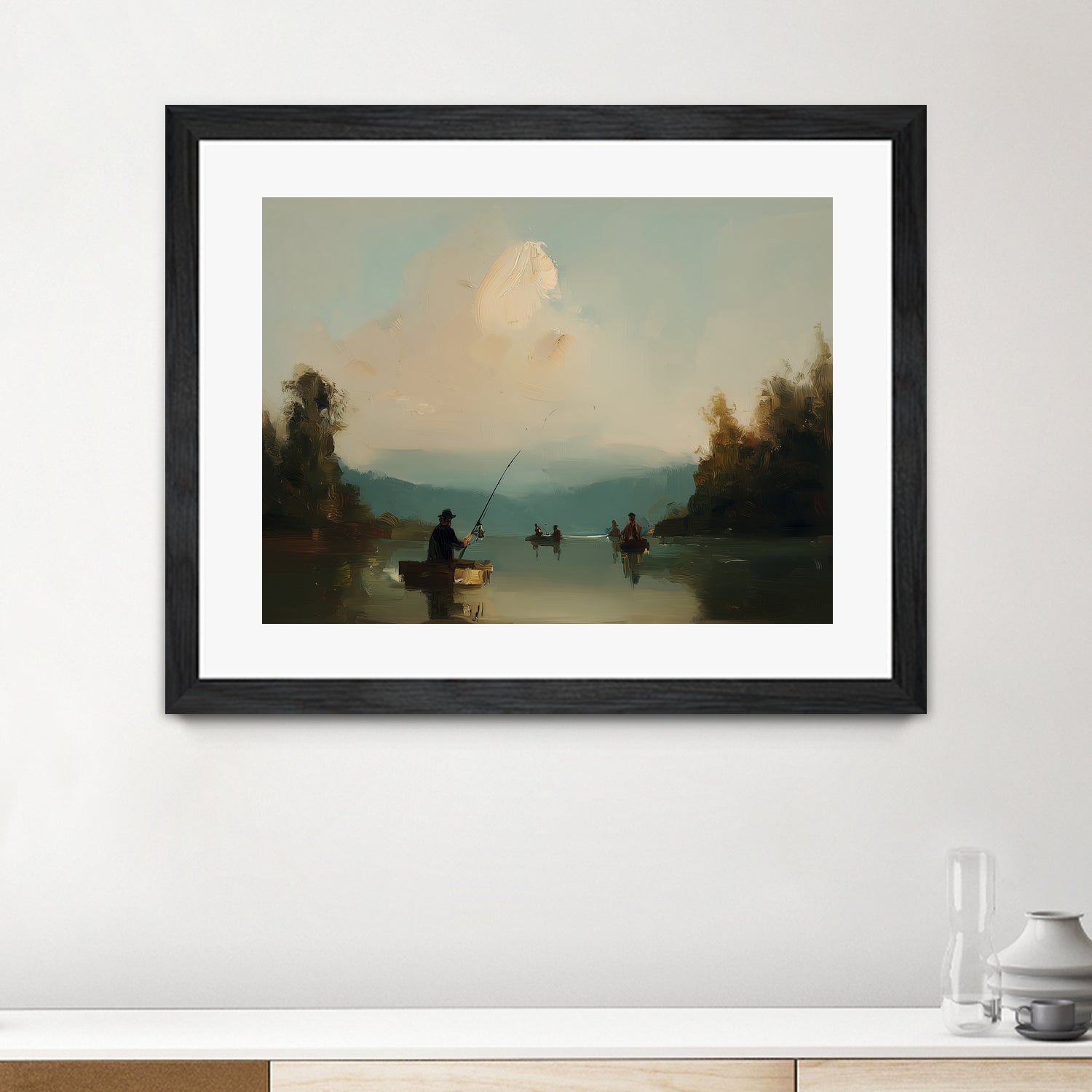 Twilight Catch I by Paula Freeman on GIANT ART - sports fishing