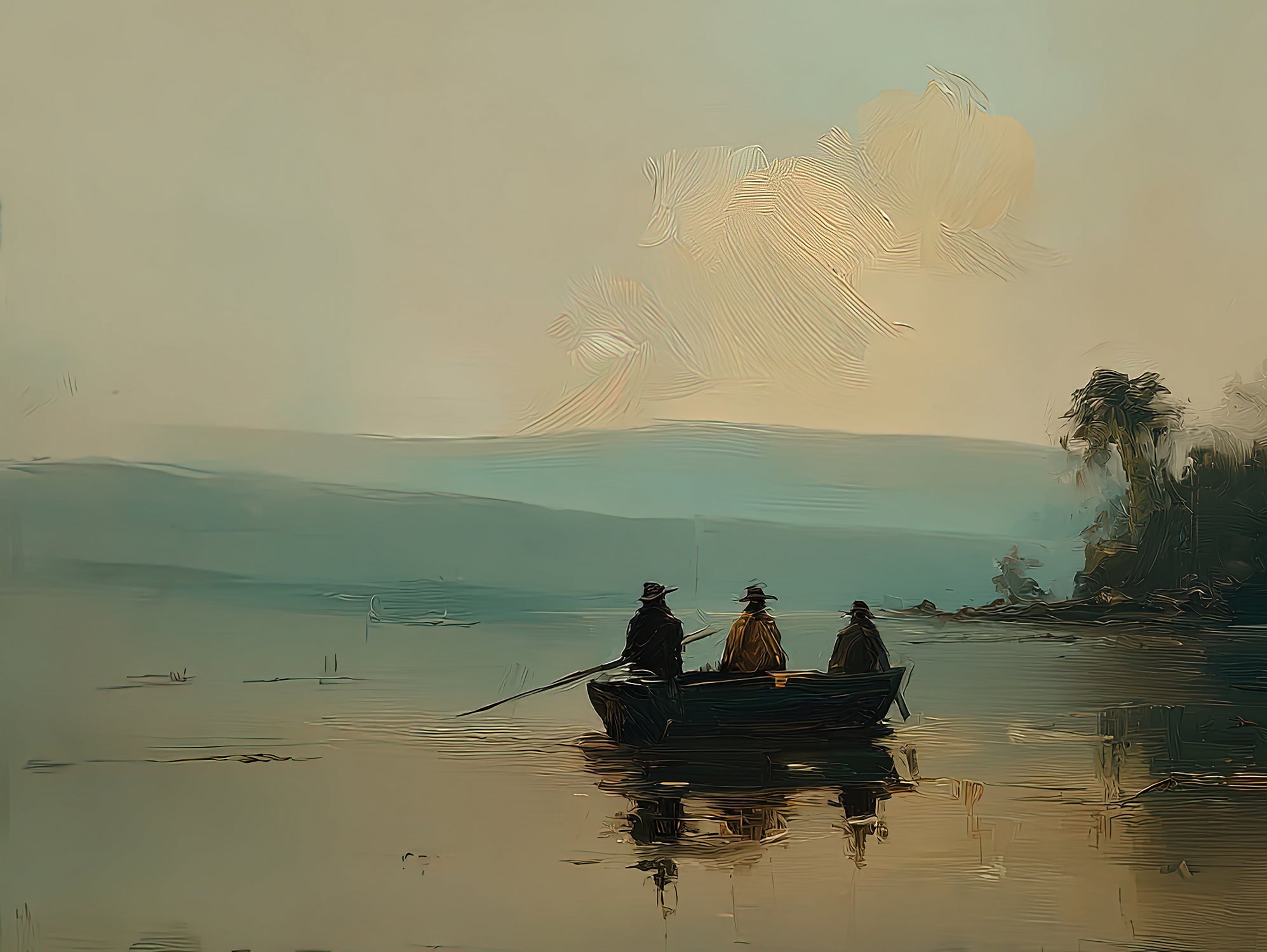 Twilight Catch II by Paula Freeman on GIANT ART - sports fishing