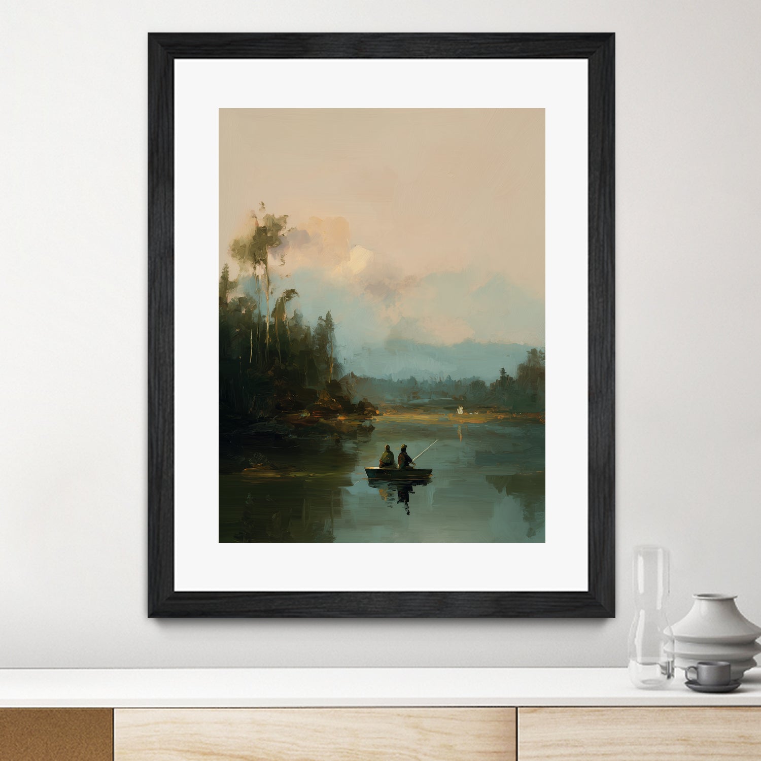 On The Lake I by Paula Freeman on GIANT ART - landscapes seascapes lakes rivers