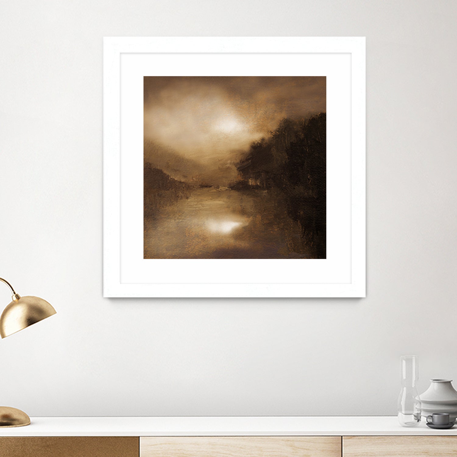 Hazy Moon by Sheila Finch on GIANT ART - landscapes seascapes lakes rivers