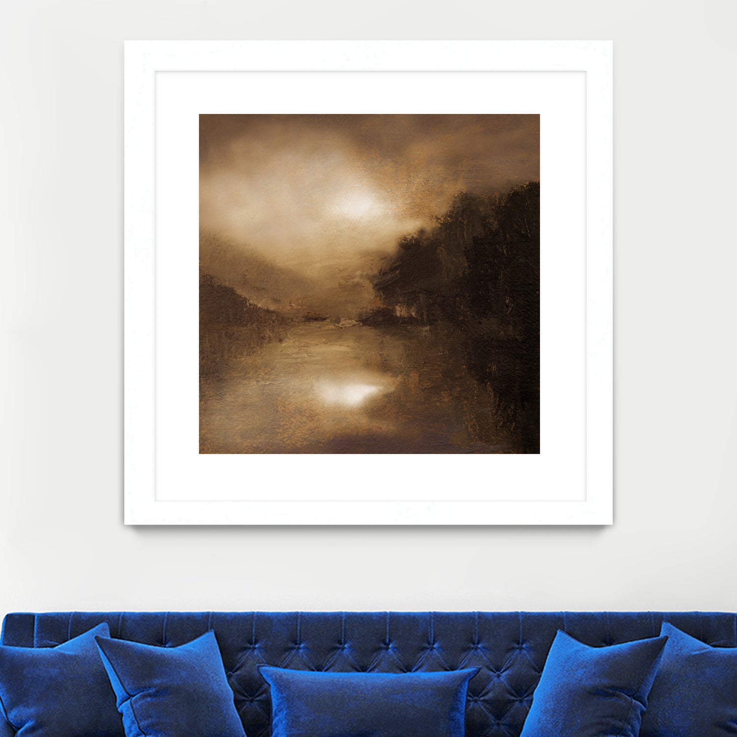 Hazy Moon by Sheila Finch on GIANT ART - landscapes seascapes lakes rivers