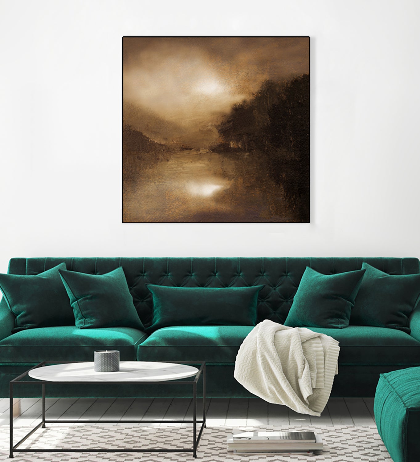 Hazy Moon by Sheila Finch on GIANT ART - landscapes seascapes lakes rivers