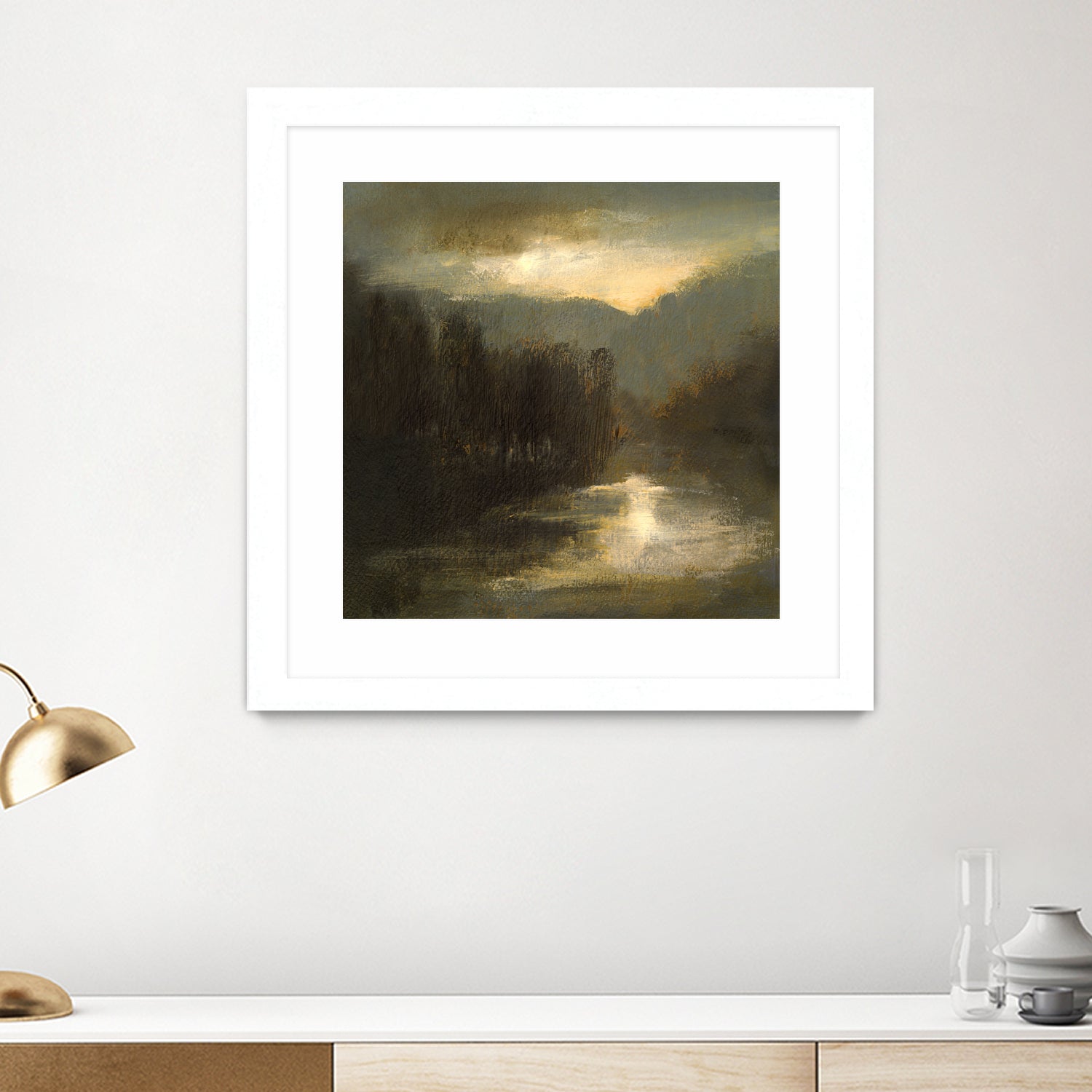 Nocturne in Gold by Sheila Finch on GIANT ART - landscapes seascapes lakes rivers