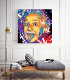 Albert by Ray Lengelé on GIANT ART - yellow street art eisntein