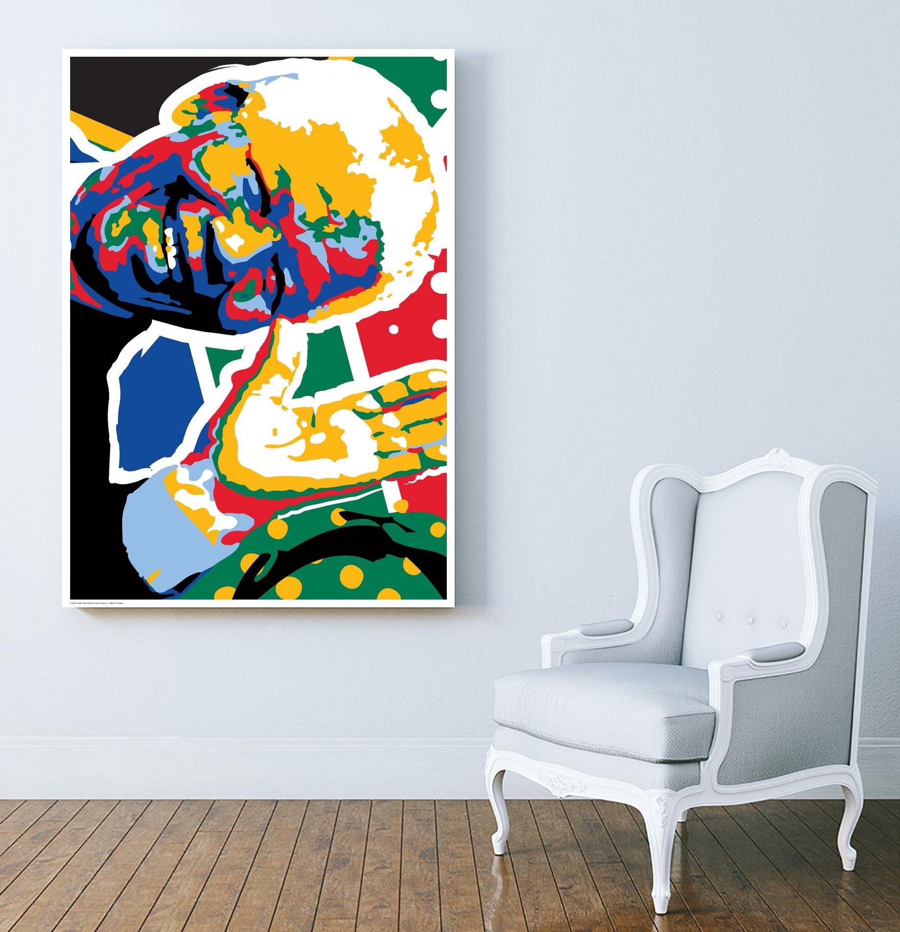 Madiba by Ray Lengelé on GIANT ART - green street art nelson mandela