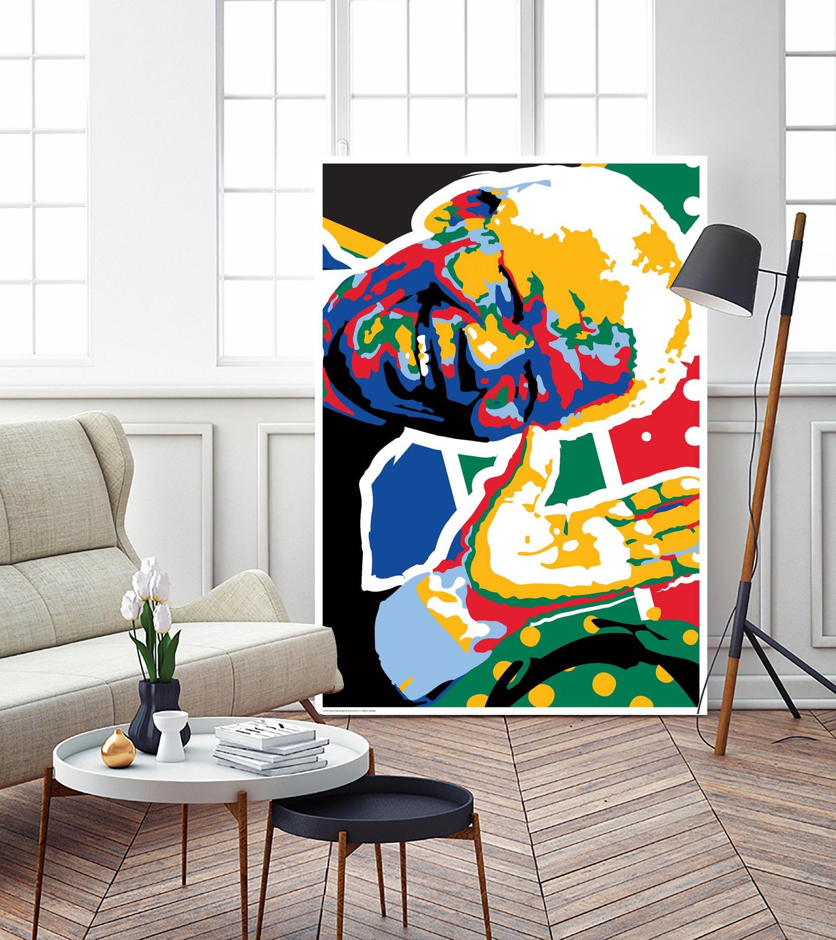 Madiba by Ray Lengelé on GIANT ART - green street art nelson mandela