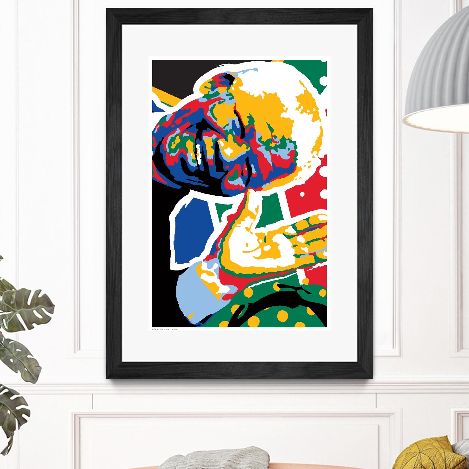 Madiba by Ray Lengelé on GIANT ART - green street art nelson mandela