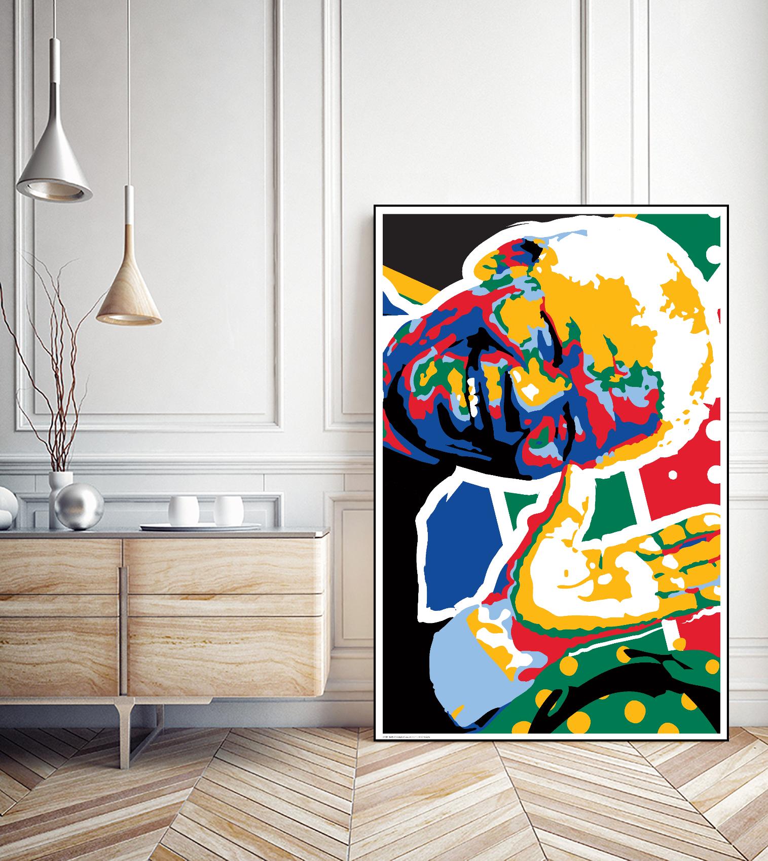 Madiba by Ray Lengelé on GIANT ART - yellow celebrities