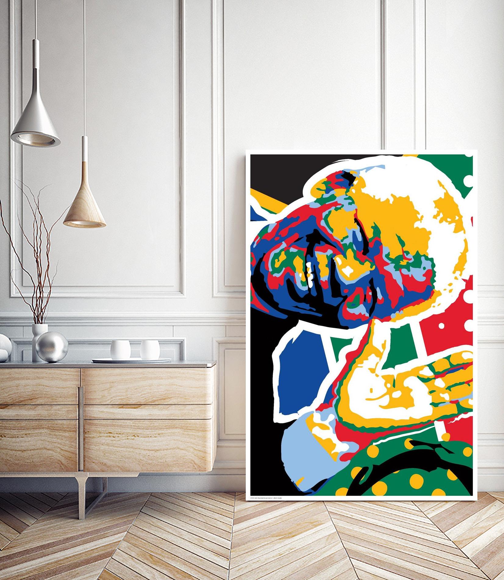 Madiba by Ray Lengelé on GIANT ART - green street art nelson mandela