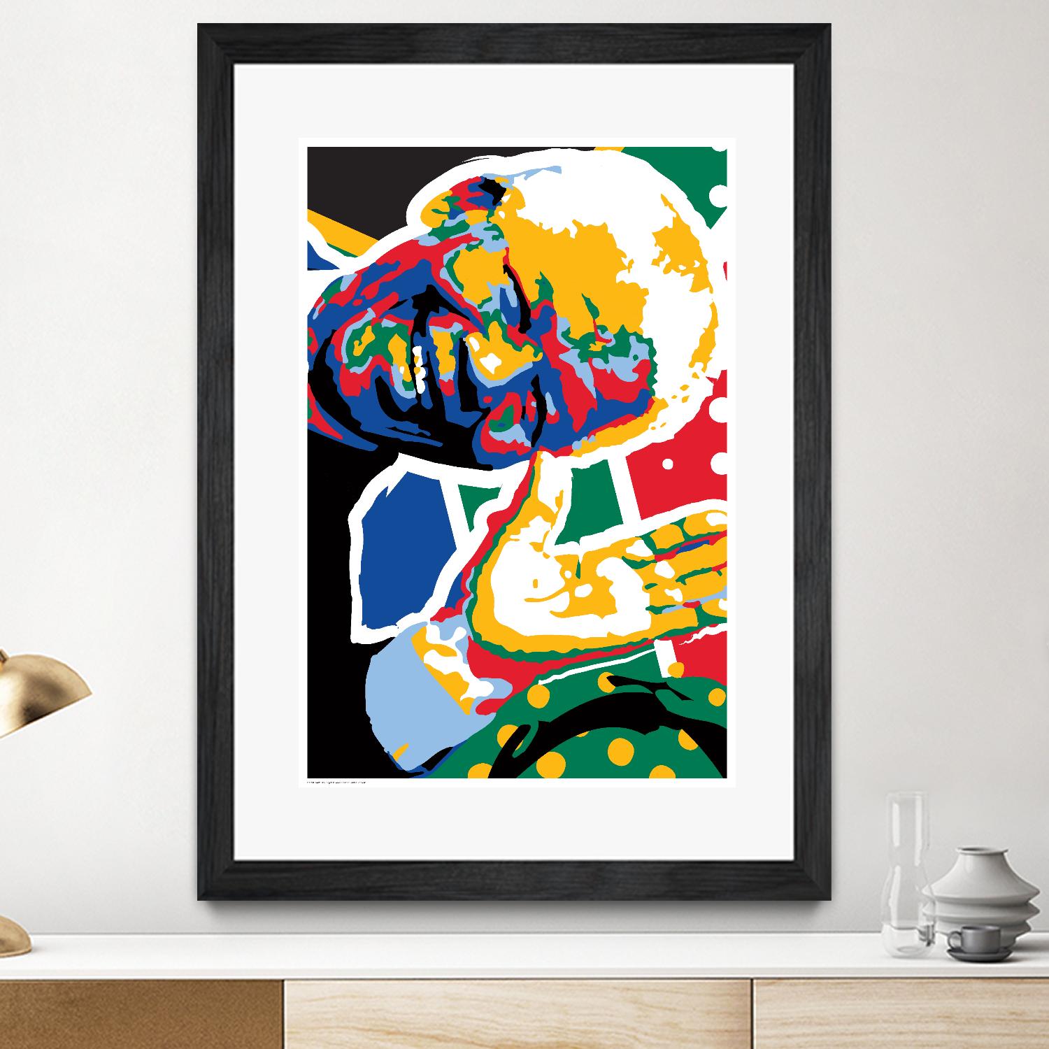 Madiba by Ray Lengelé on GIANT ART - green street art nelson mandela