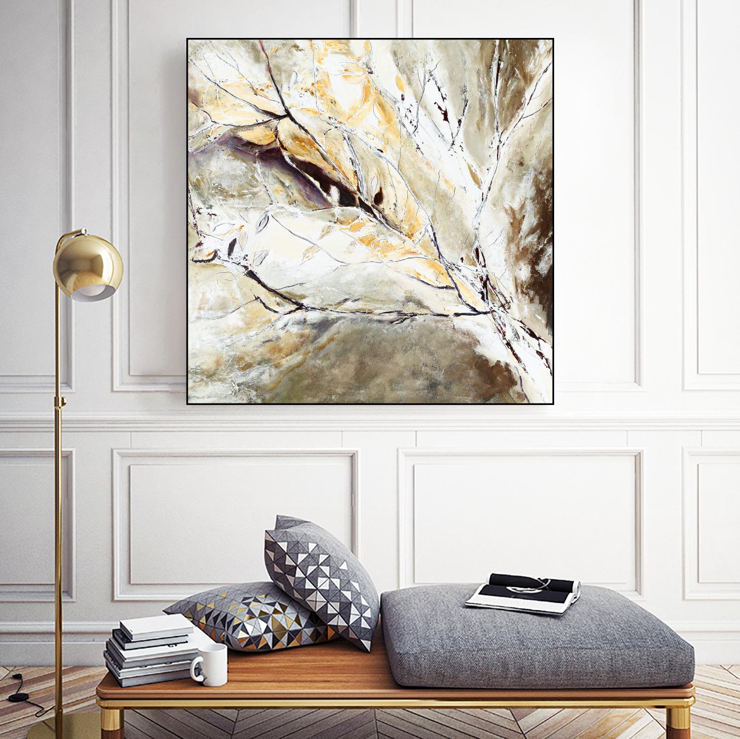 Brocart by Kathleen Cloutier on GIANT ART - white abstract