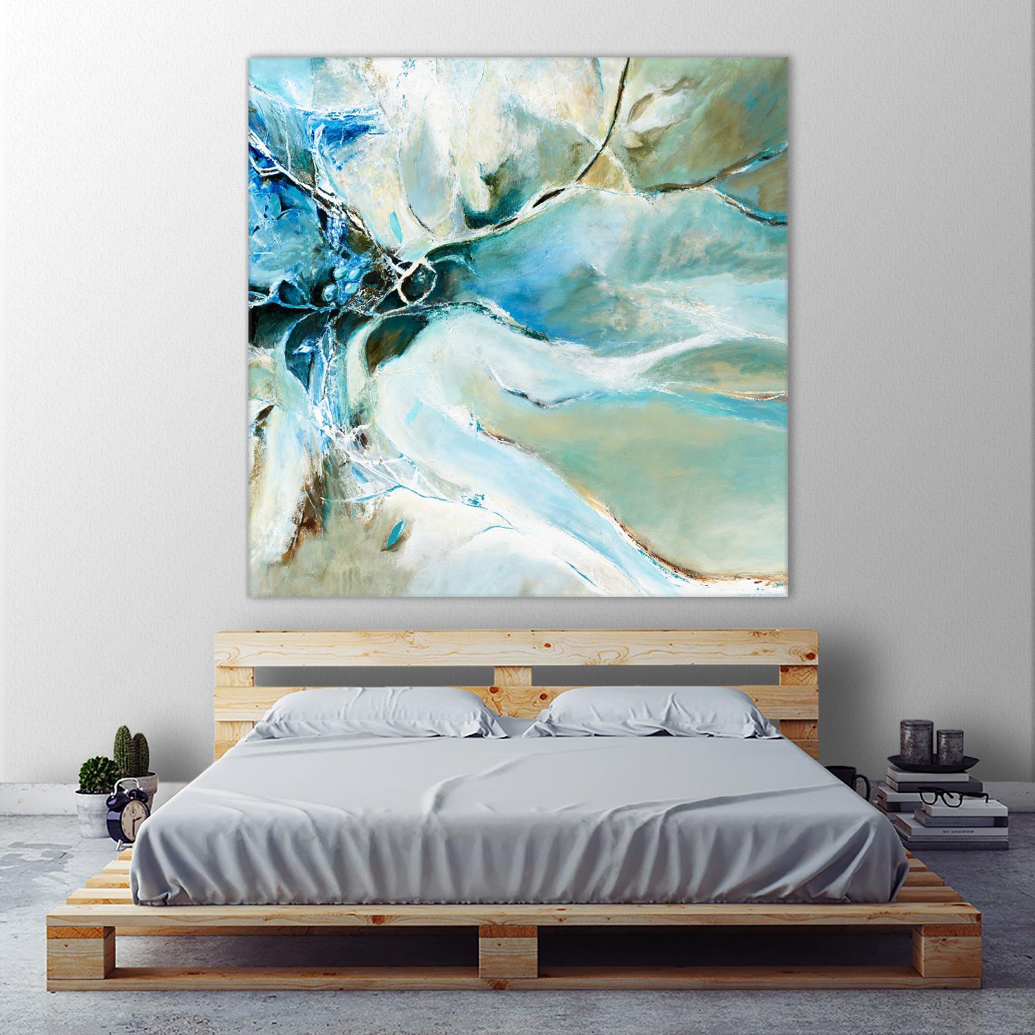 Écume by Kathleen Cloutier on GIANT ART - green abstract