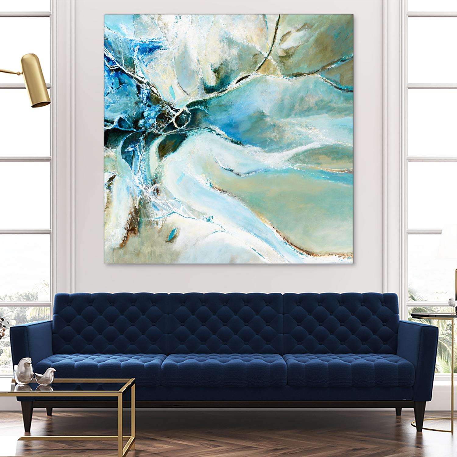 Écume by Kathleen Cloutier on GIANT ART - green abstract