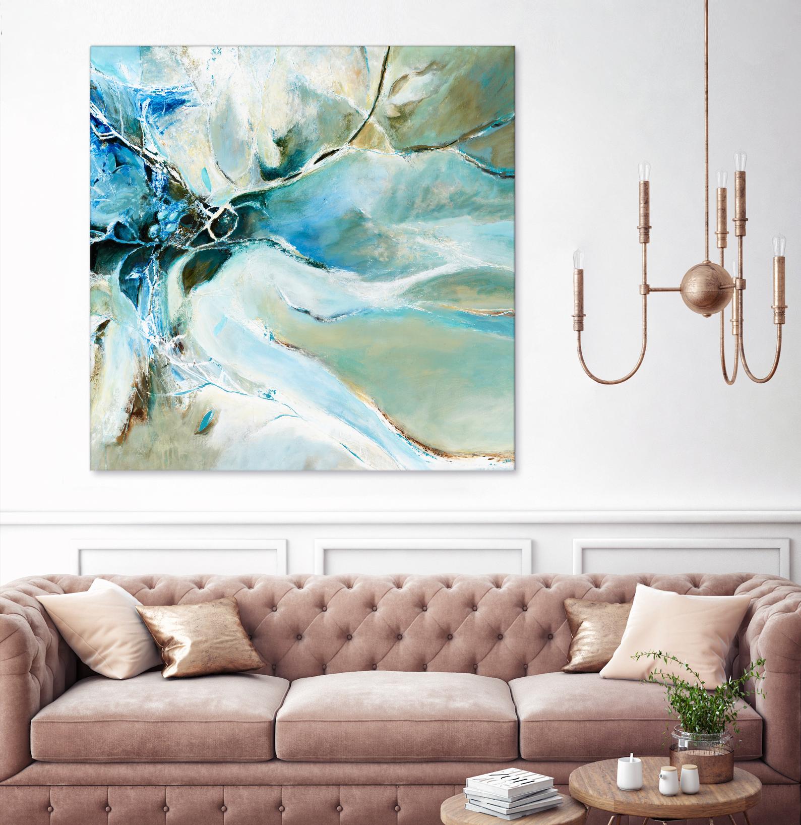 Écume by Kathleen Cloutier on GIANT ART - green abstract