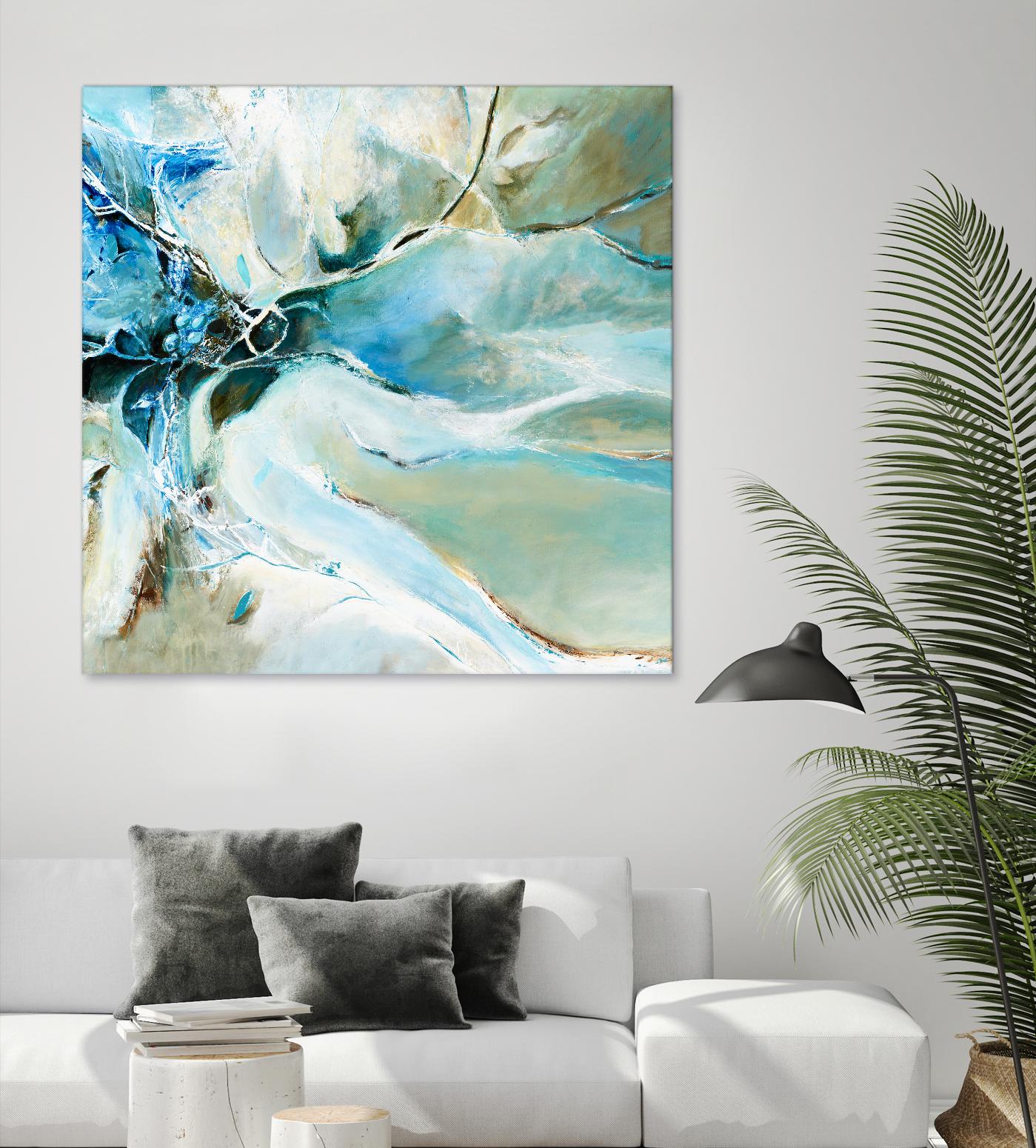 Écume by Kathleen Cloutier on GIANT ART - green abstract