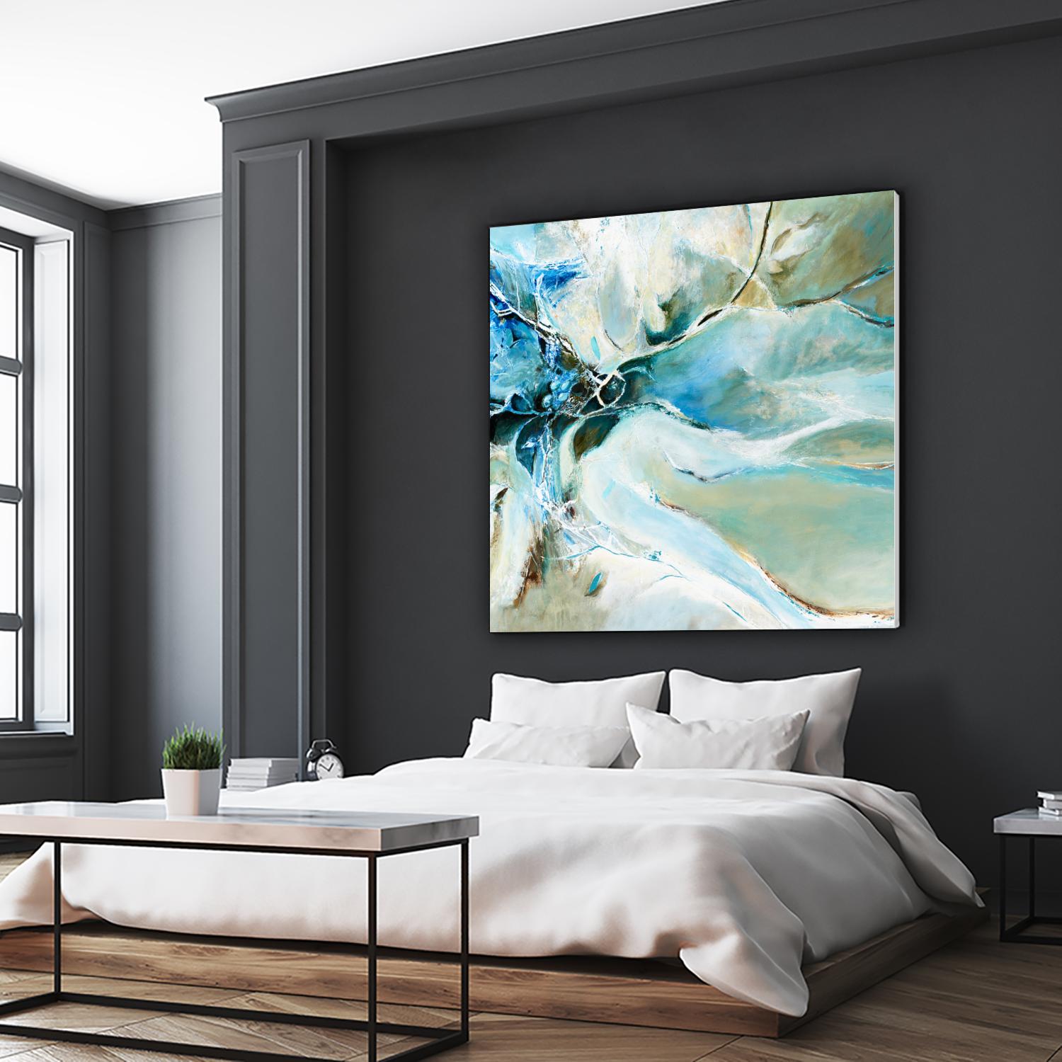 Écume by Kathleen Cloutier on GIANT ART - green abstract