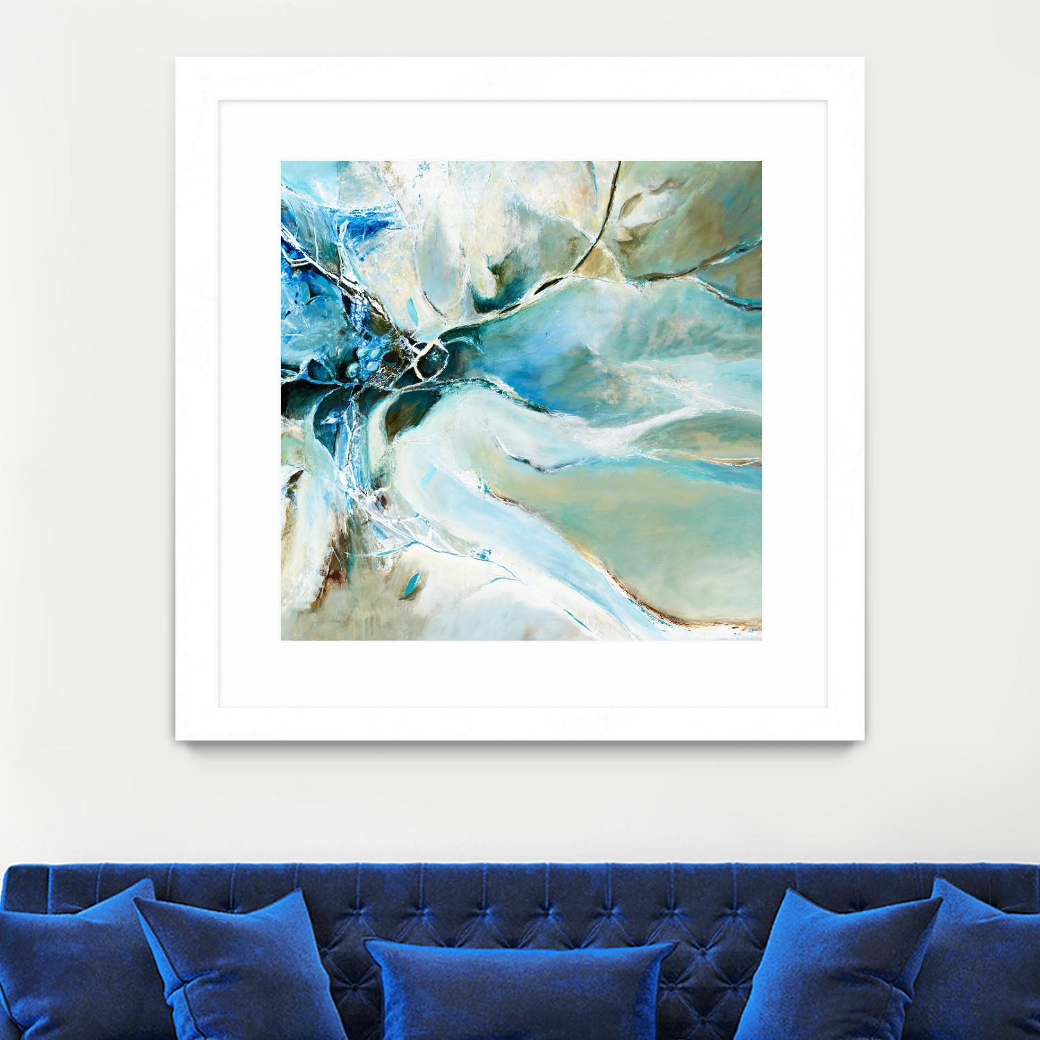 Écume by Kathleen Cloutier on GIANT ART - green abstract