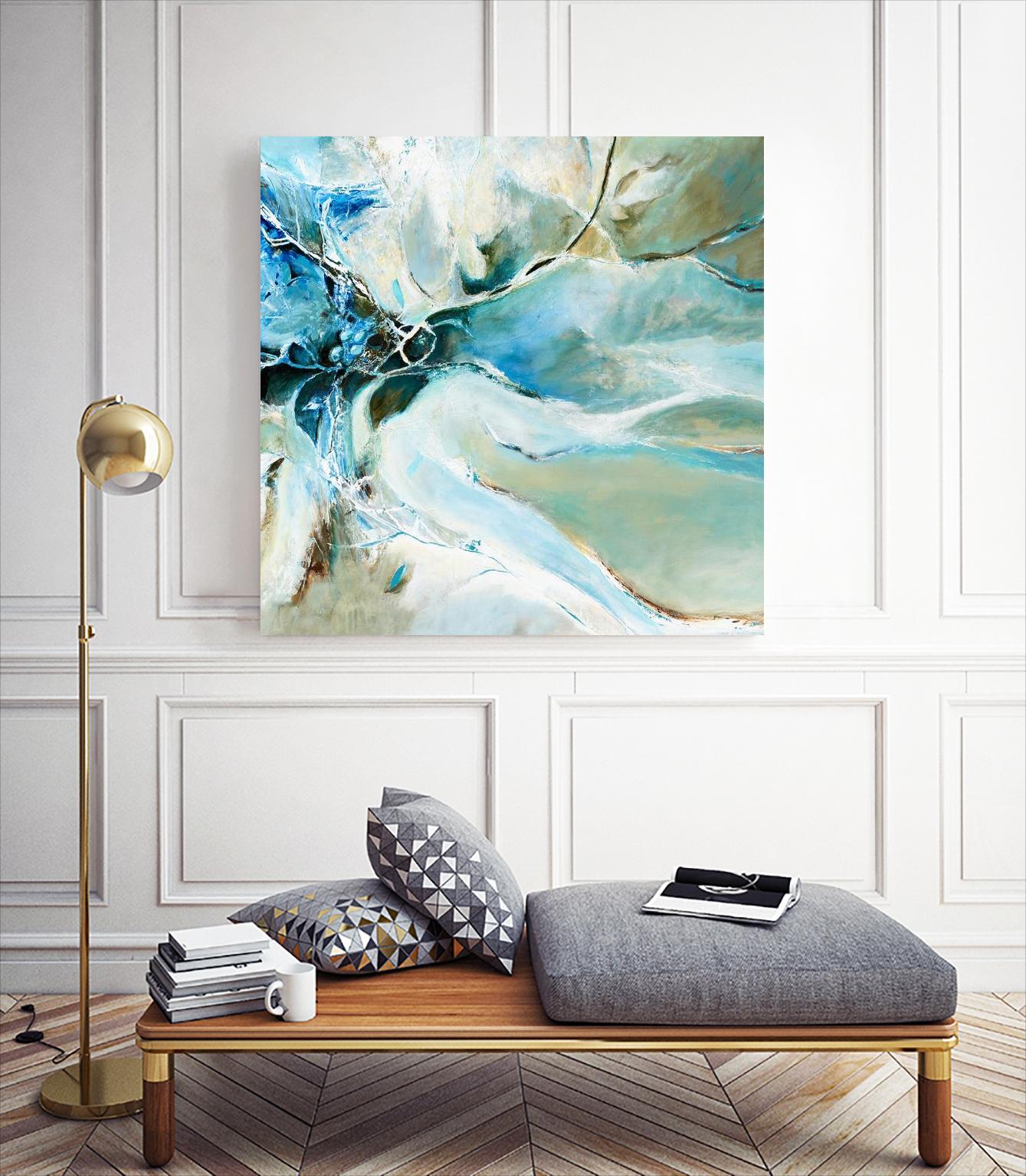 Écume by Kathleen Cloutier on GIANT ART - green abstract