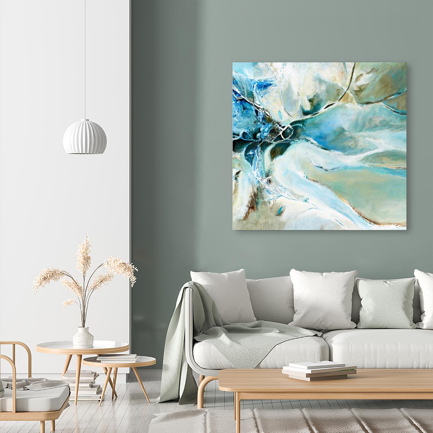 Écume by Kathleen Cloutier on GIANT ART - green abstract