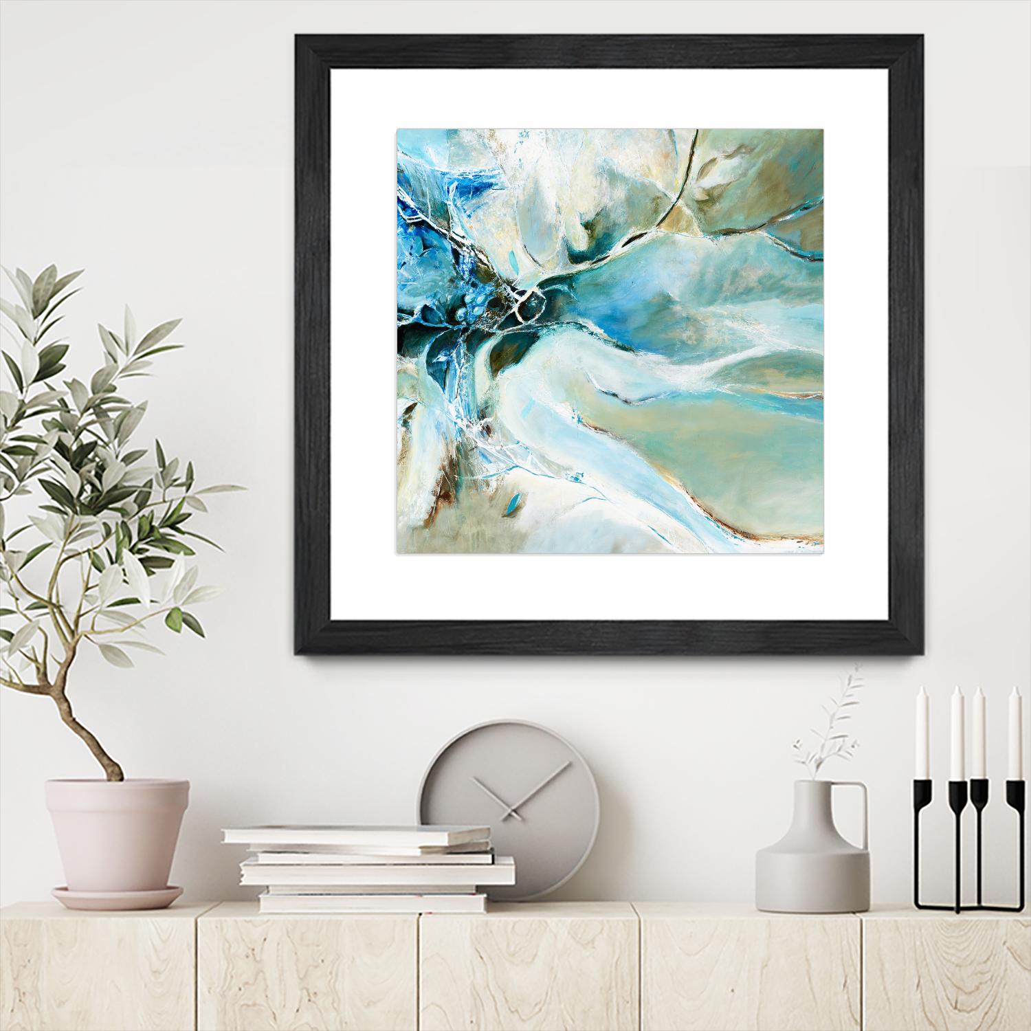 Écume by Kathleen Cloutier on GIANT ART - green abstract