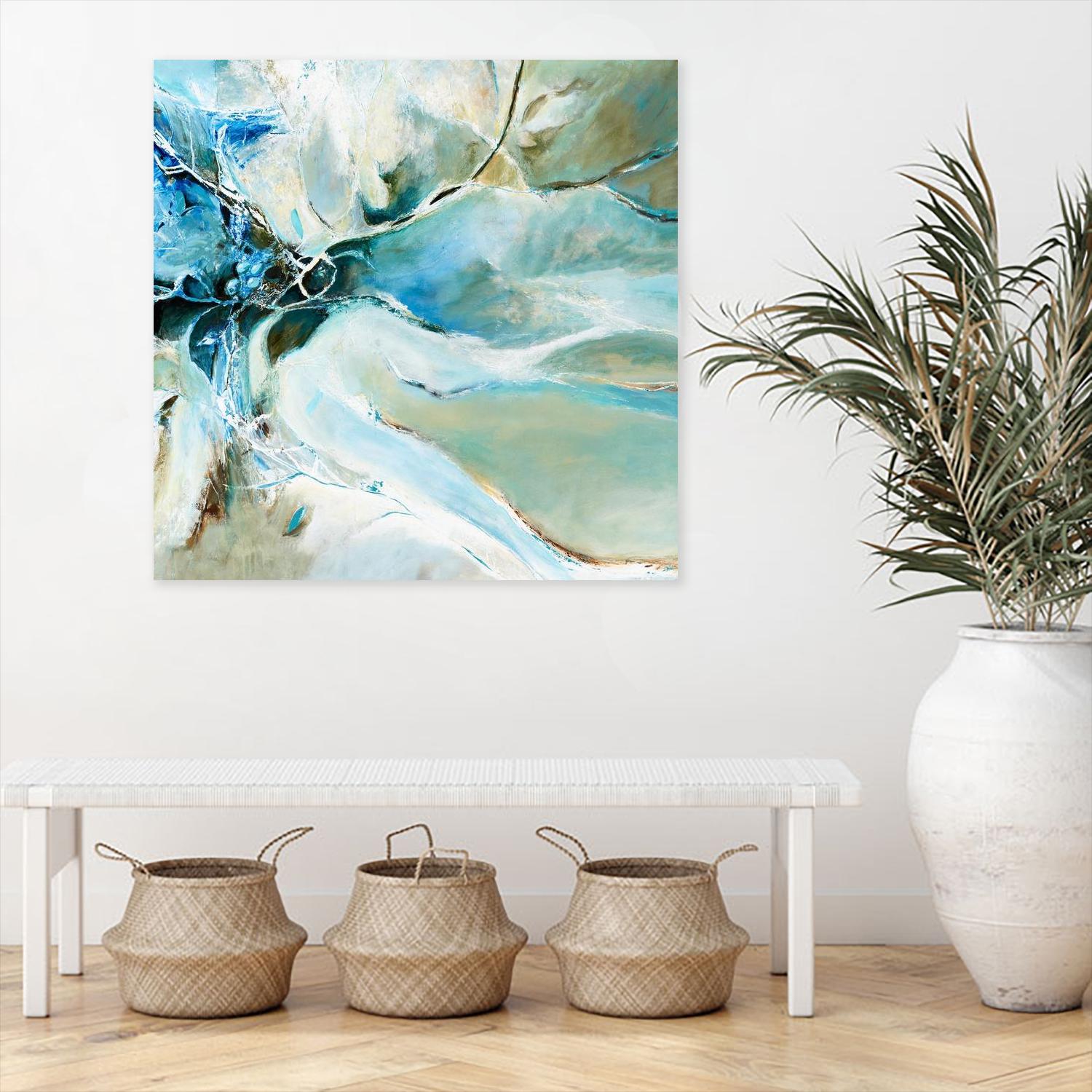 Écume by Kathleen Cloutier on GIANT ART - green abstract