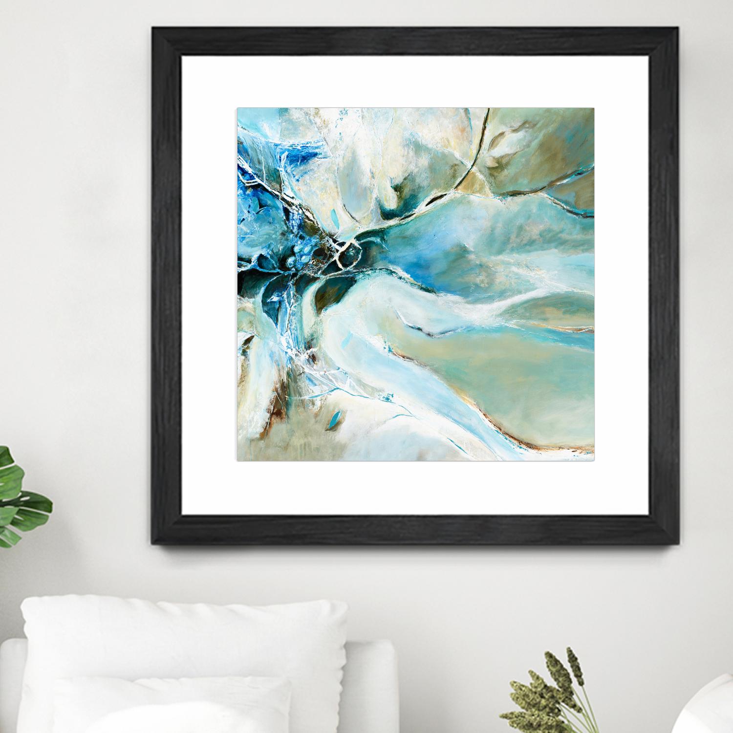 Écume by Kathleen Cloutier on GIANT ART - green abstract