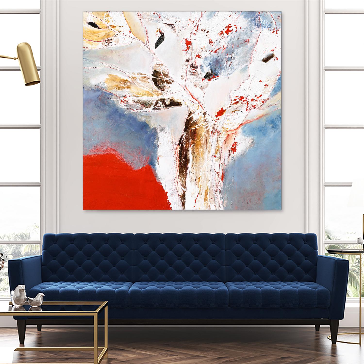 Salsa by Kathleen Cloutier on GIANT ART - red abstract