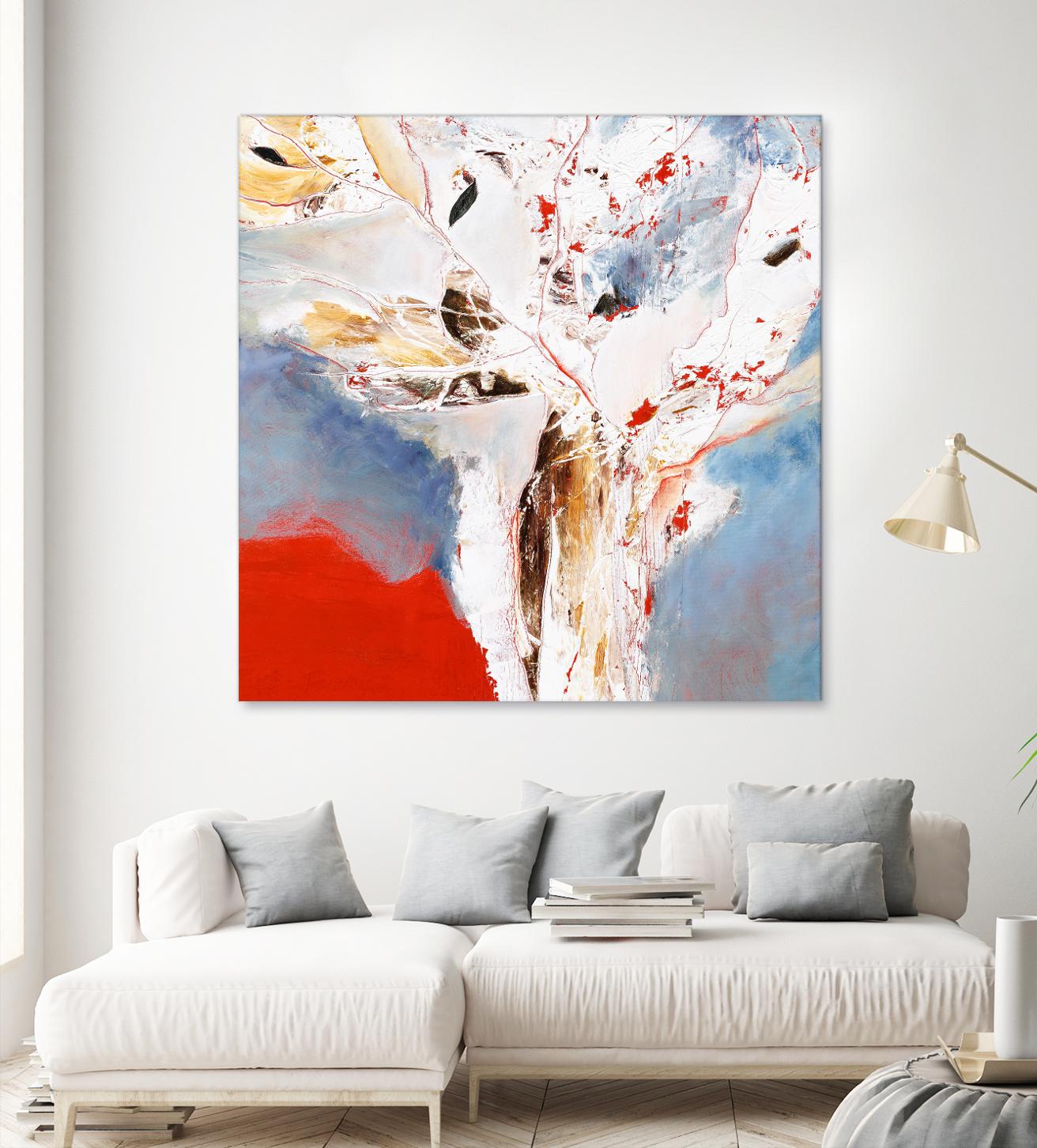 Salsa by Kathleen Cloutier on GIANT ART - red abstract