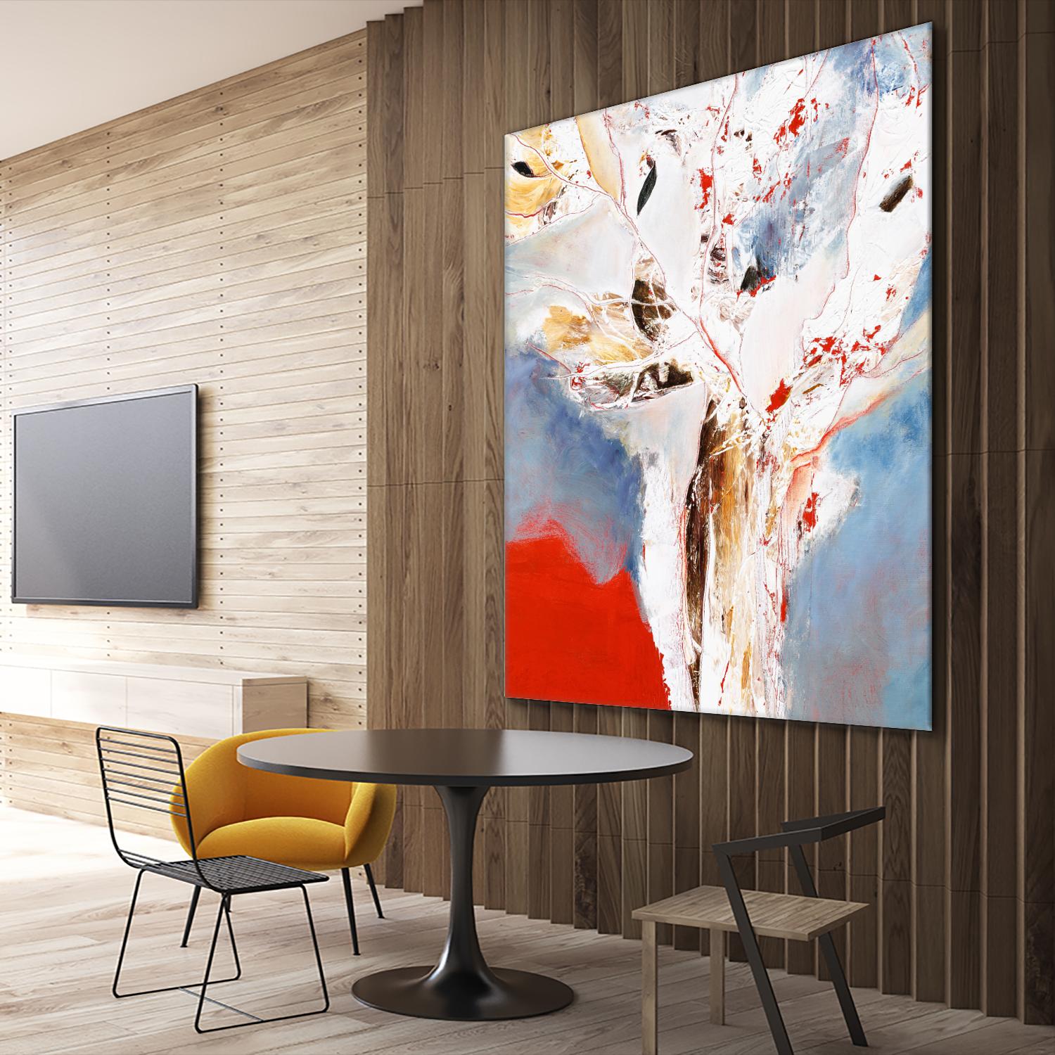 Salsa by Kathleen Cloutier on GIANT ART - red abstract