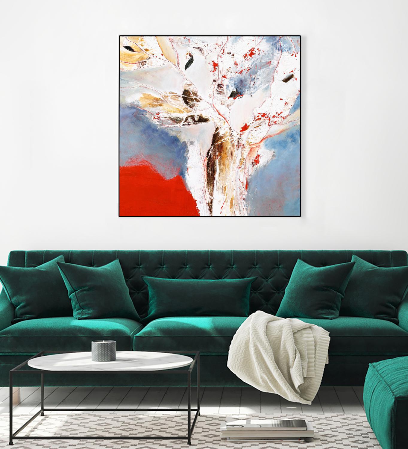 Salsa by Kathleen Cloutier on GIANT ART - red abstract