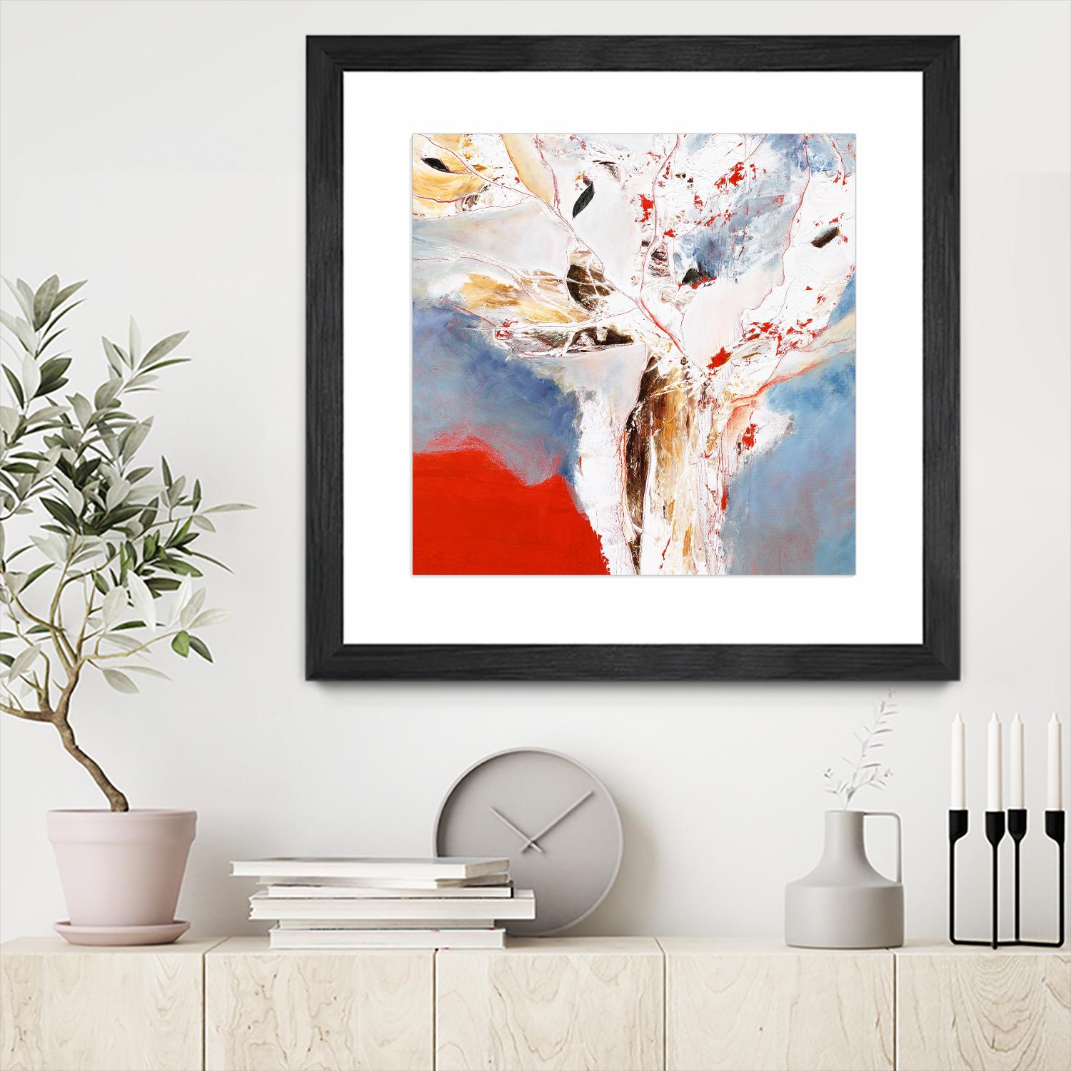 Salsa by Kathleen Cloutier on GIANT ART - red abstract