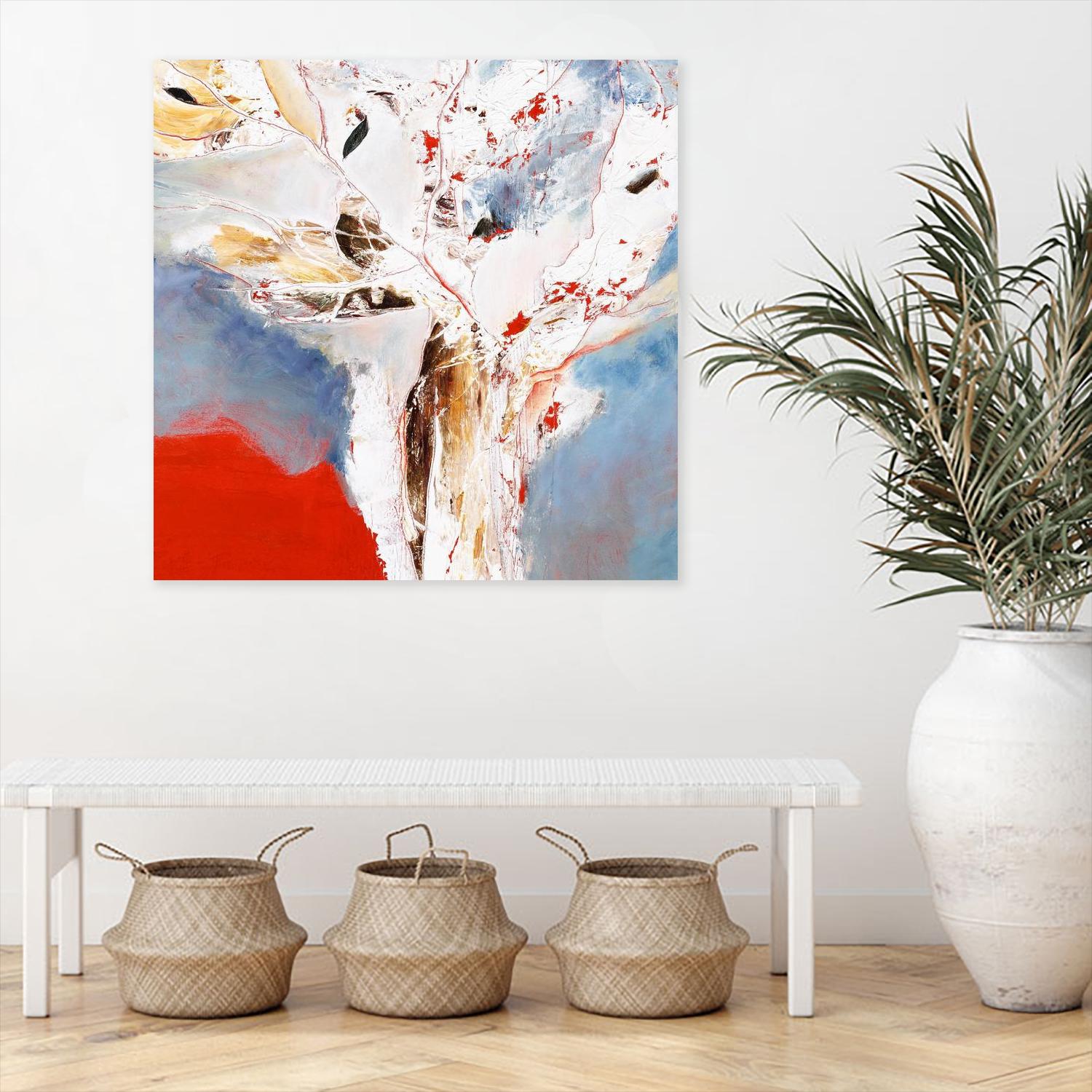 Salsa by Kathleen Cloutier on GIANT ART - red abstract tree