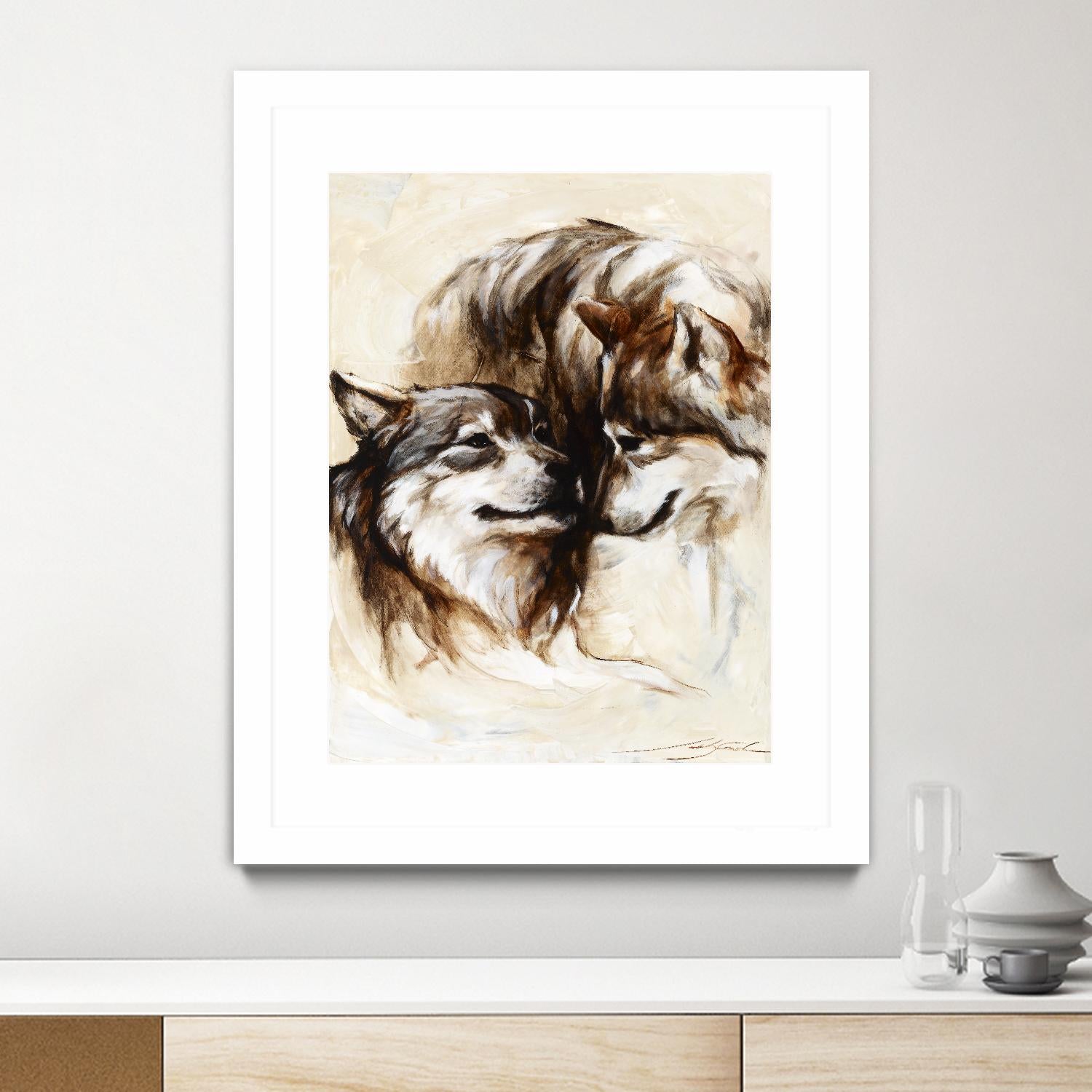 Le régne by Marie Andrée Leblond on GIANT ART - white animals loups