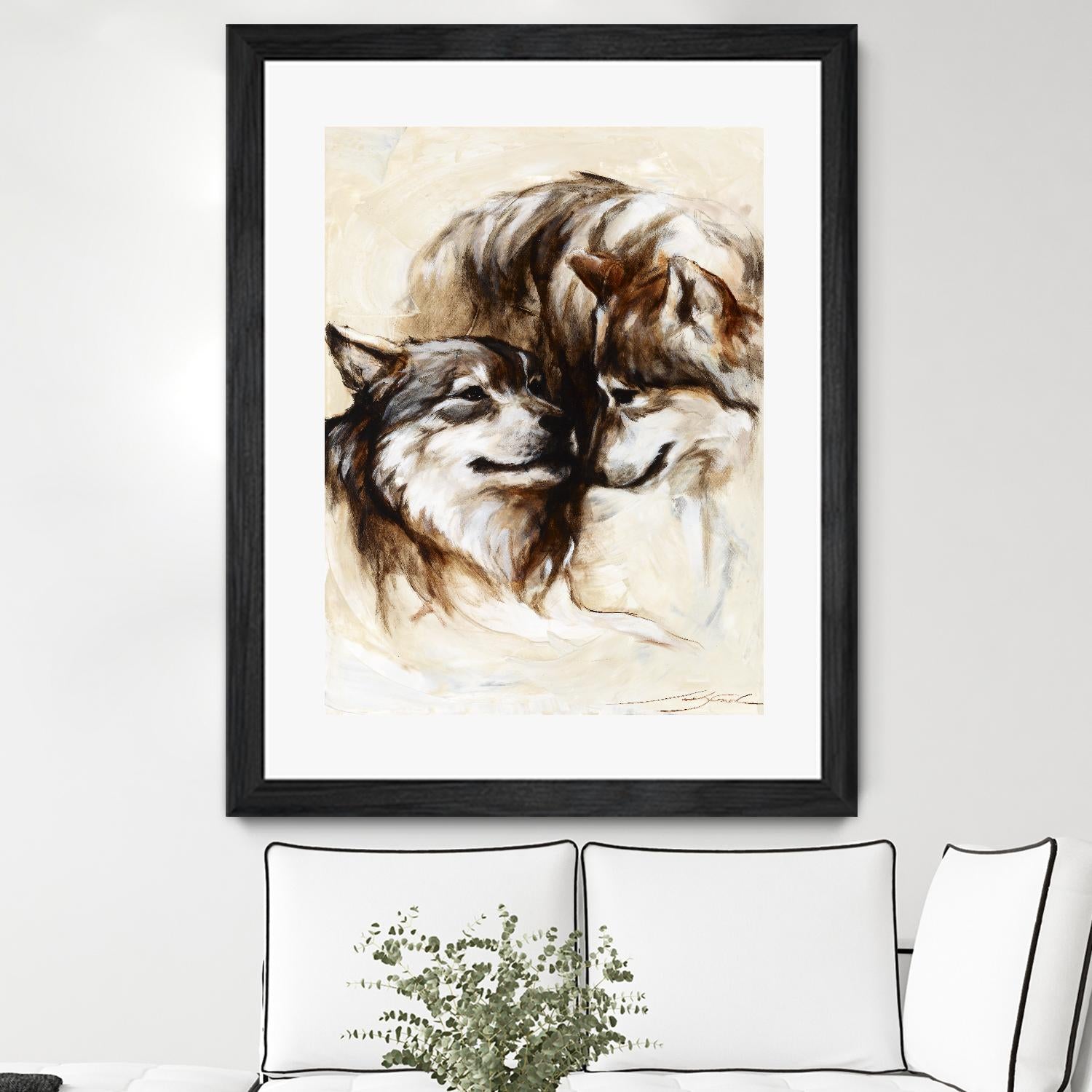 Le régne by Marie Andrée Leblond on GIANT ART - white animals loups