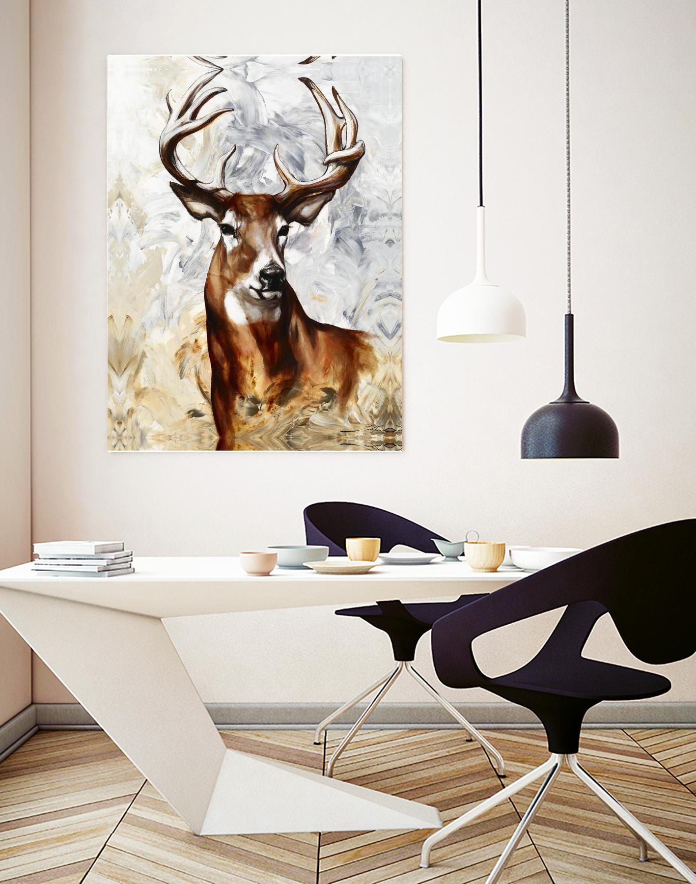 Majesté by Marie Andrée Leblond on GIANT ART - brown animals deer