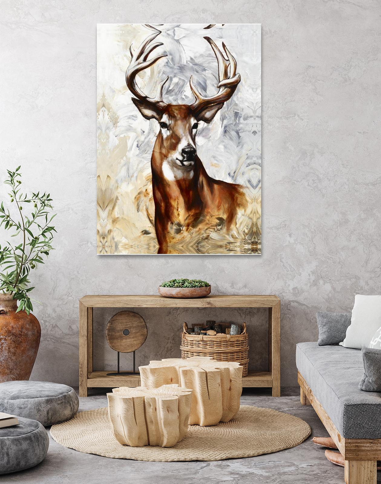 Majesté by Marie Andrée Leblond on GIANT ART - brown animals deer