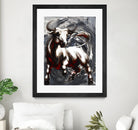 Deadline by Marie Andrée Leblond on GIANT ART - white animals taureau