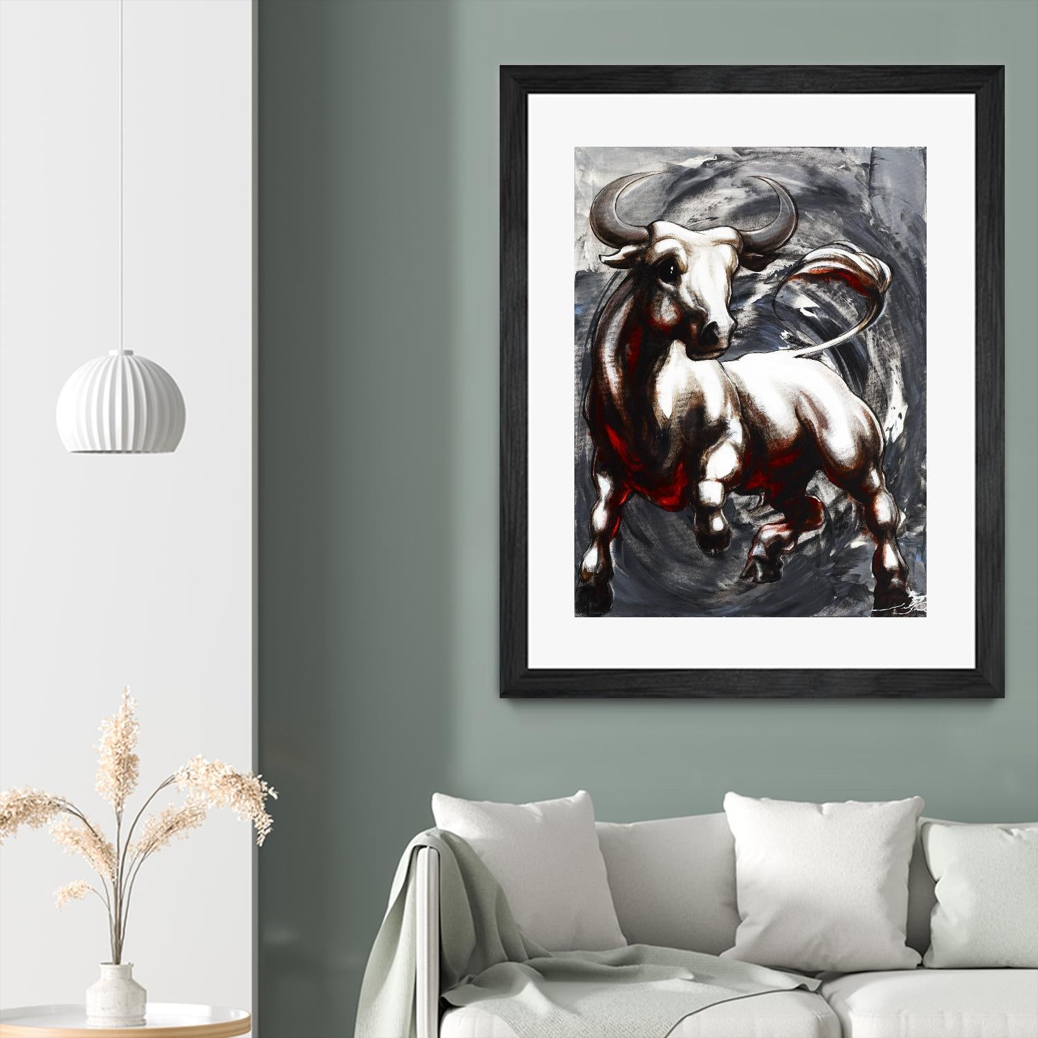 Deadline by Marie Andrée Leblond on GIANT ART - white animals taureau