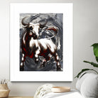 Deadline by Marie Andrée Leblond on GIANT ART - white animals taureau