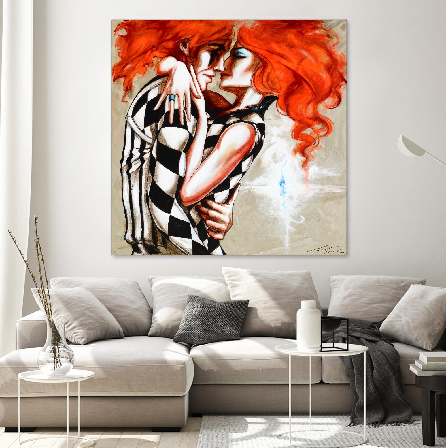 Flame by Marie Andrée Leblond on GIANT ART - orange men and women