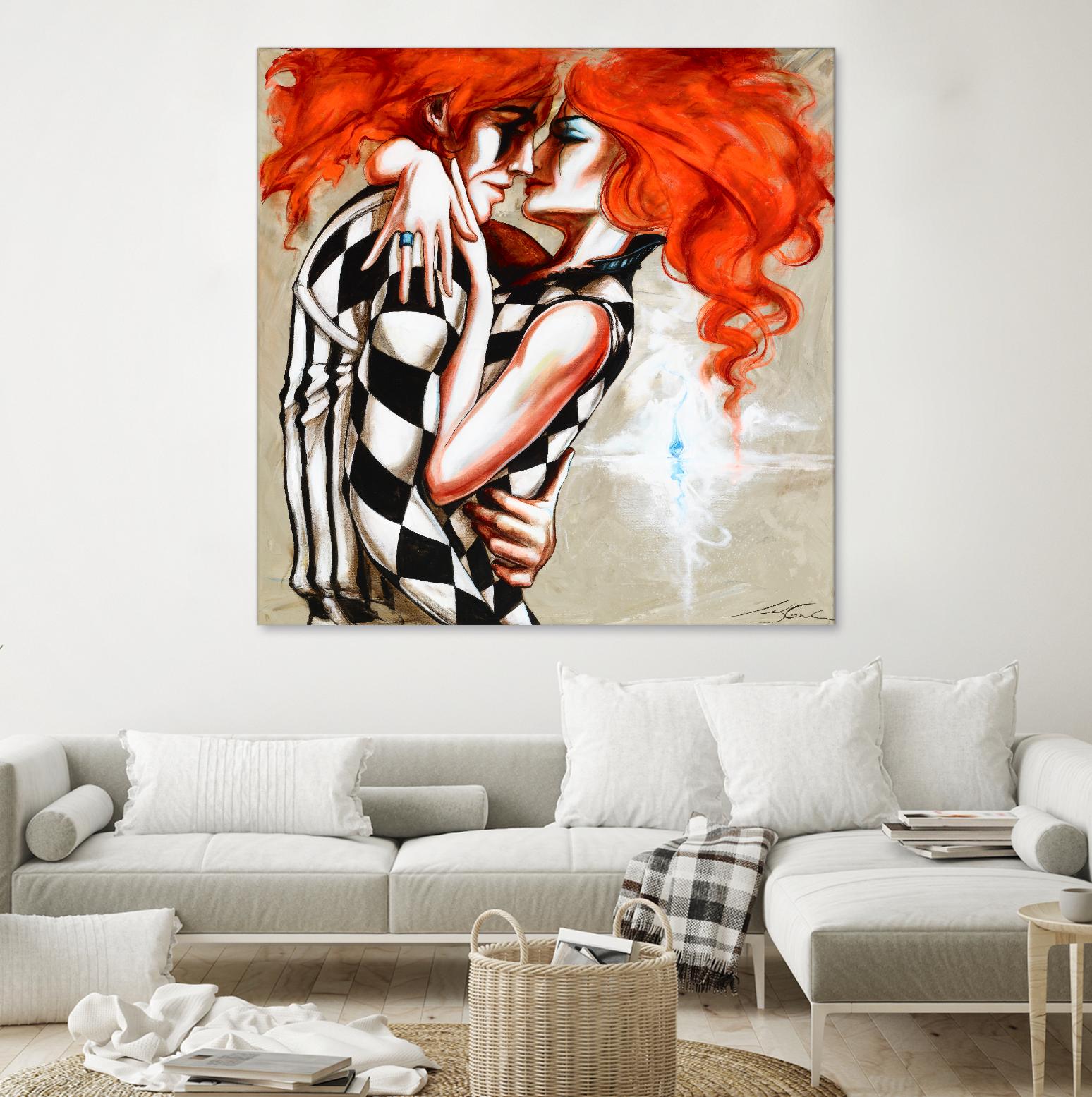 Flame by Marie Andrée Leblond on GIANT ART - orange men and women