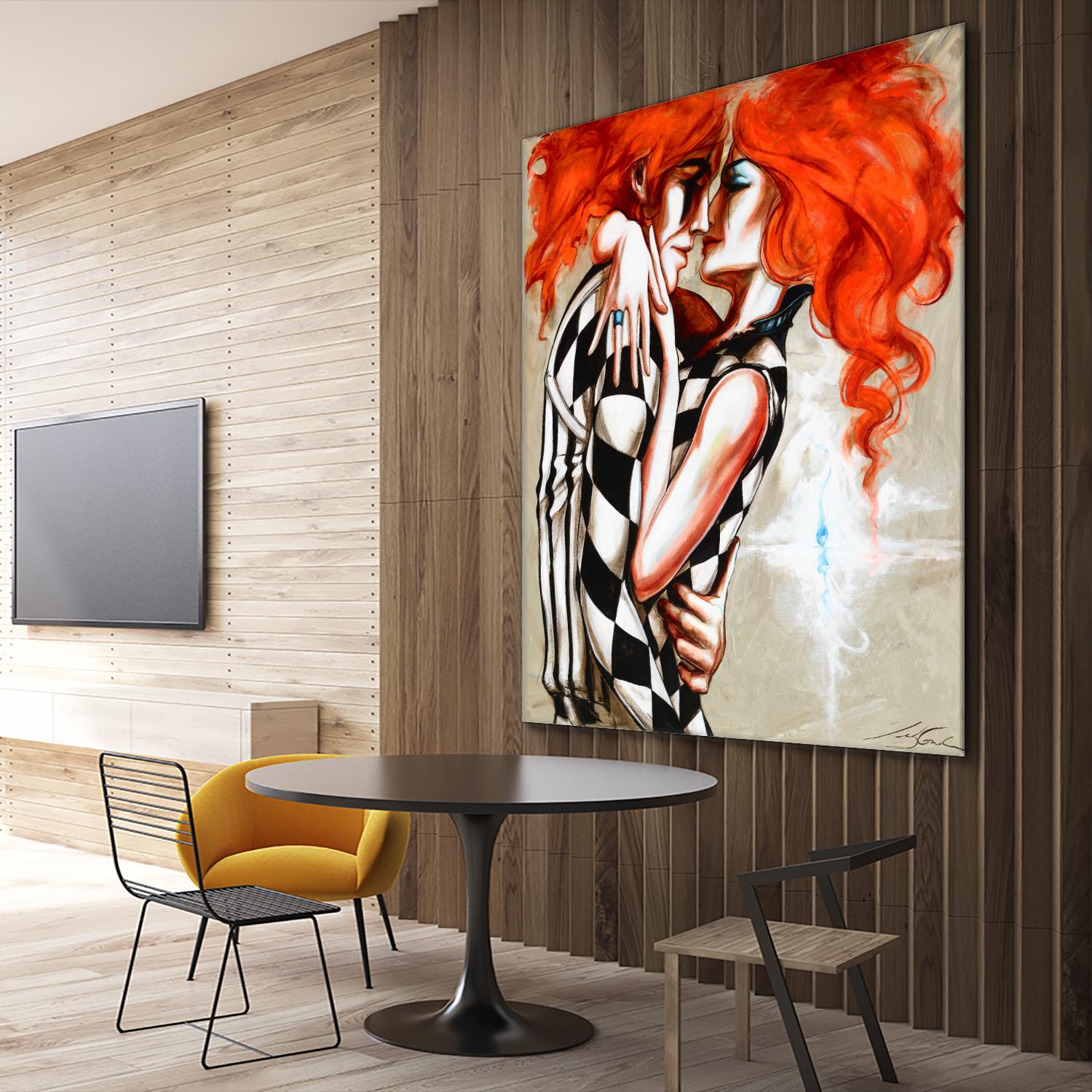 Flame by Marie Andrée Leblond on GIANT ART - orange men and women